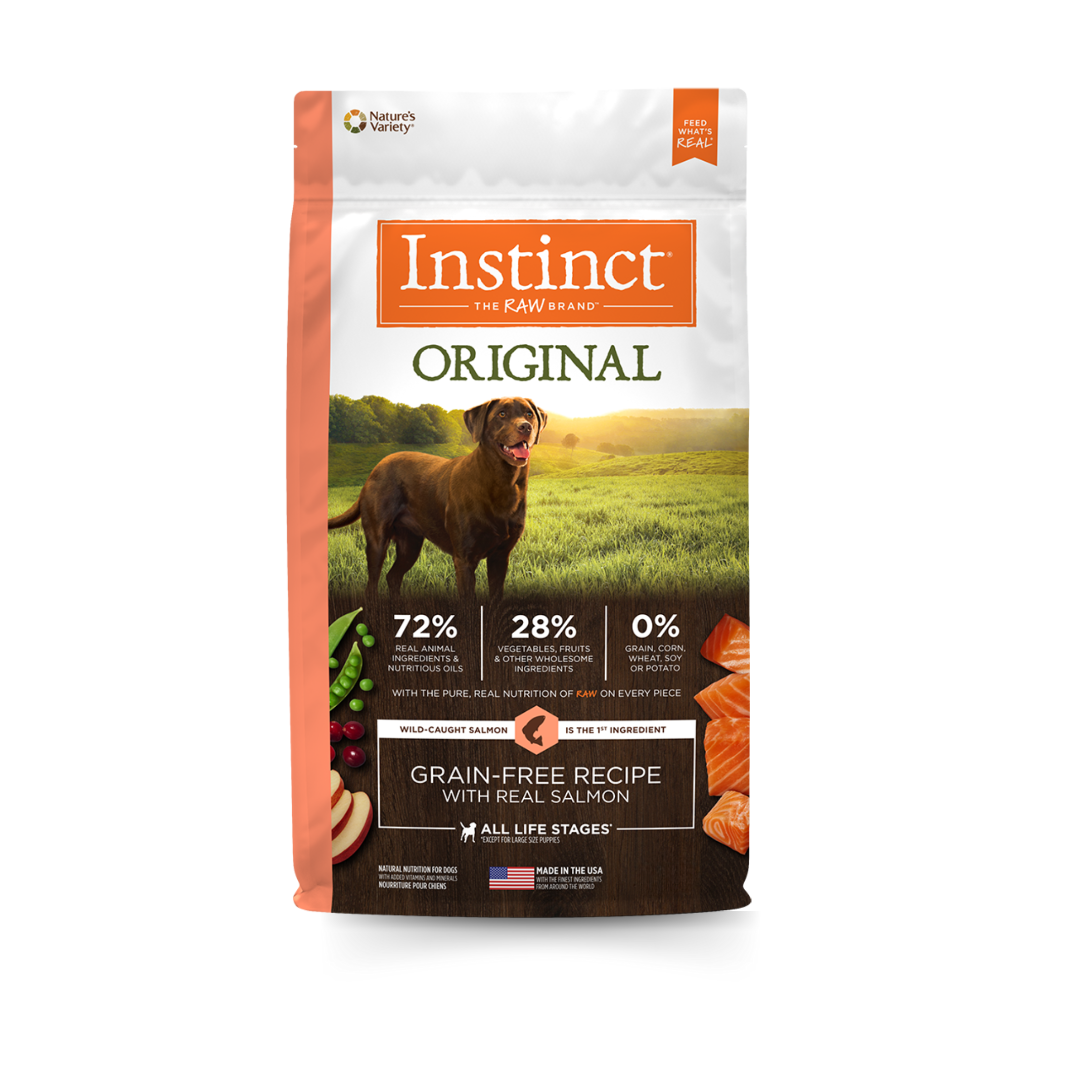 (exp: 26 Jun 2025) Instinct Dog Original 1lb Grain Free Recipe With Real Salmon Dry Dog Food