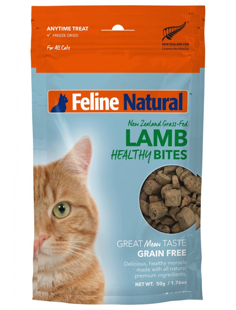 Feline Natural Healthy Bites Lamb Cat Treats 50g