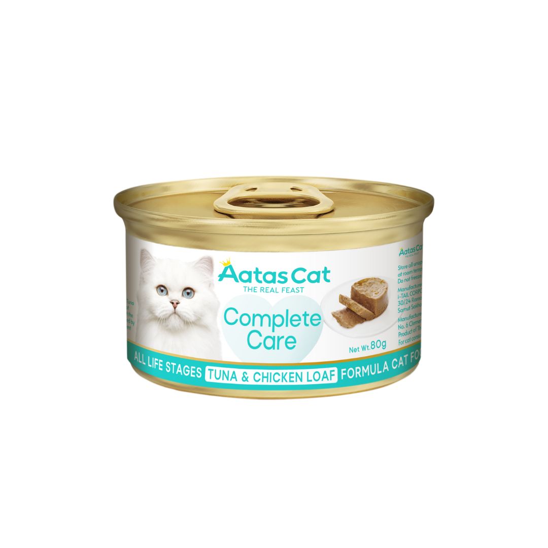 Aatas Cat 80g Complete Care Tuna & Chicken Loaf Formula Wet Cat Food