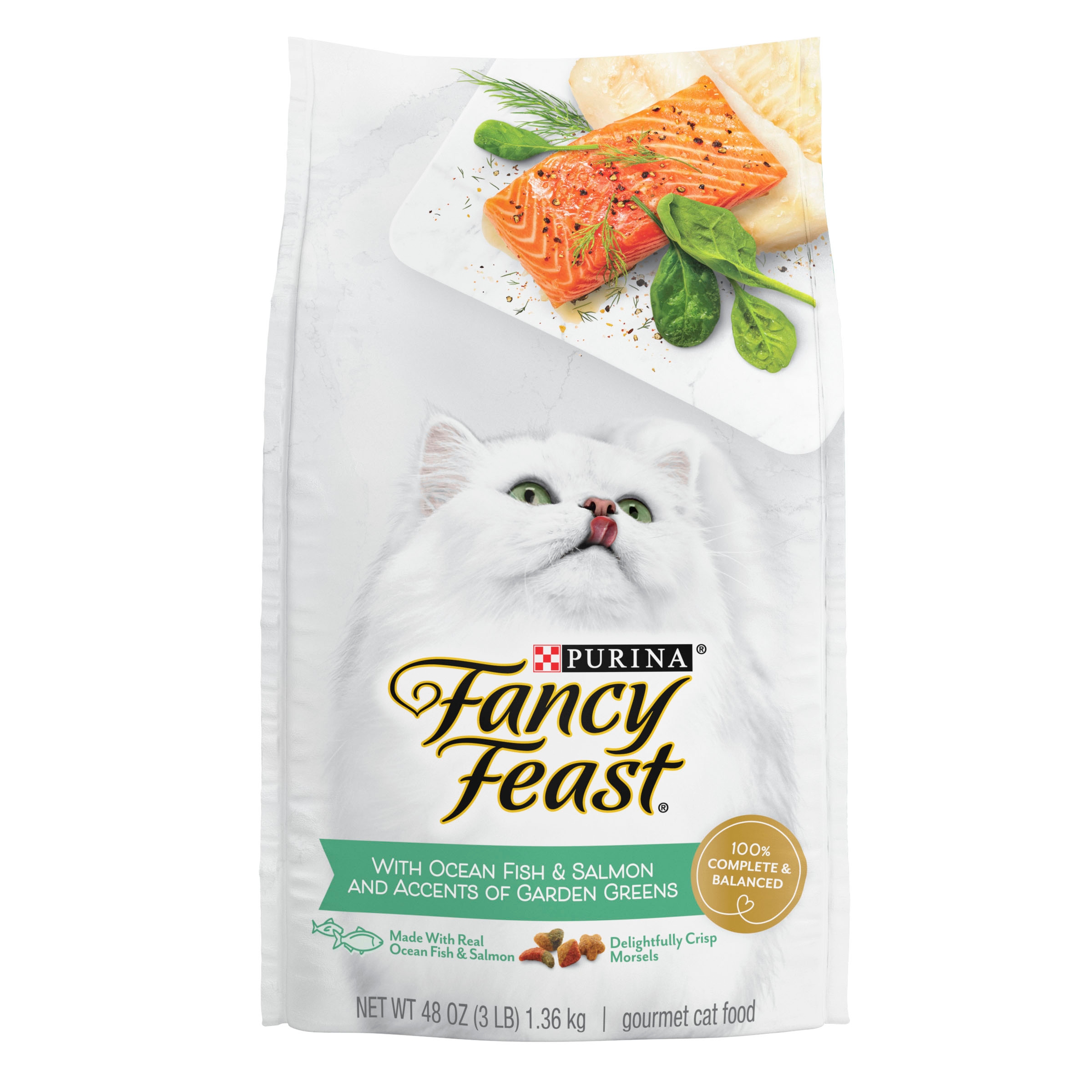 Fancy Feast Cat 1.36kg Gourmet Gold Ocean Fish & Salmon Dry Cat Food