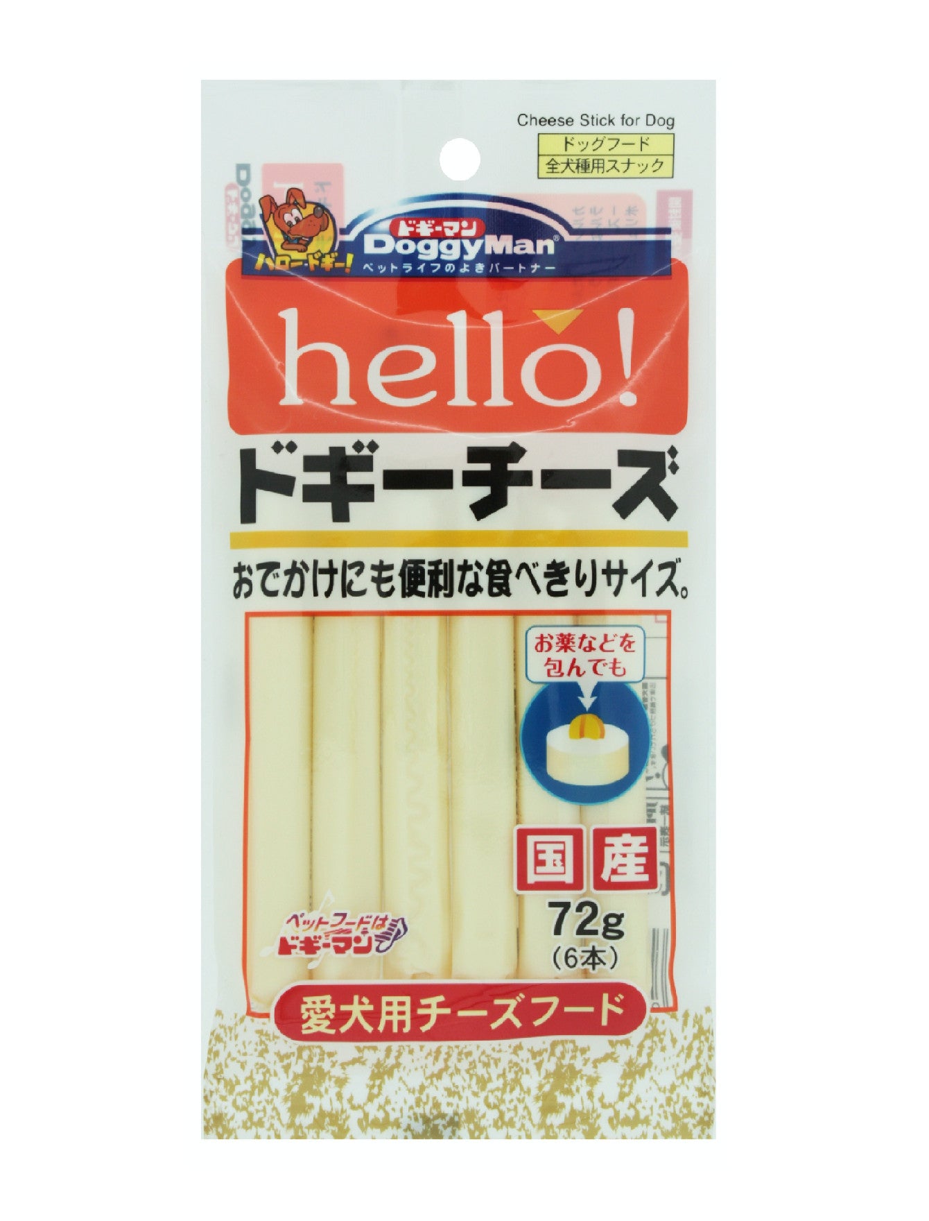 Doggyman Hello! Doggy Cheese Stick Dog Treats 72g