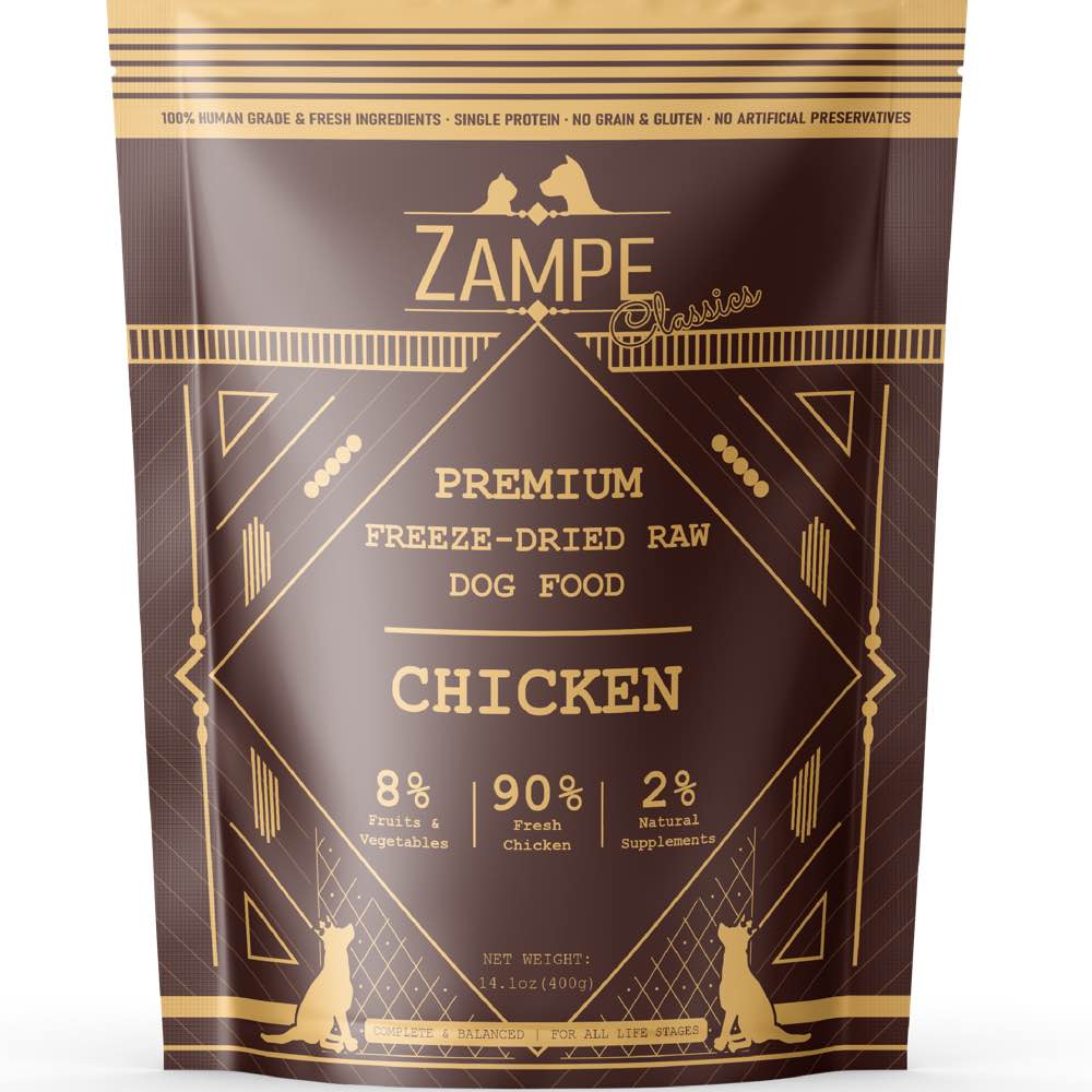 Zampe Dog 400g Freeze Dried Raw Chicken Slider Raw Dog Food