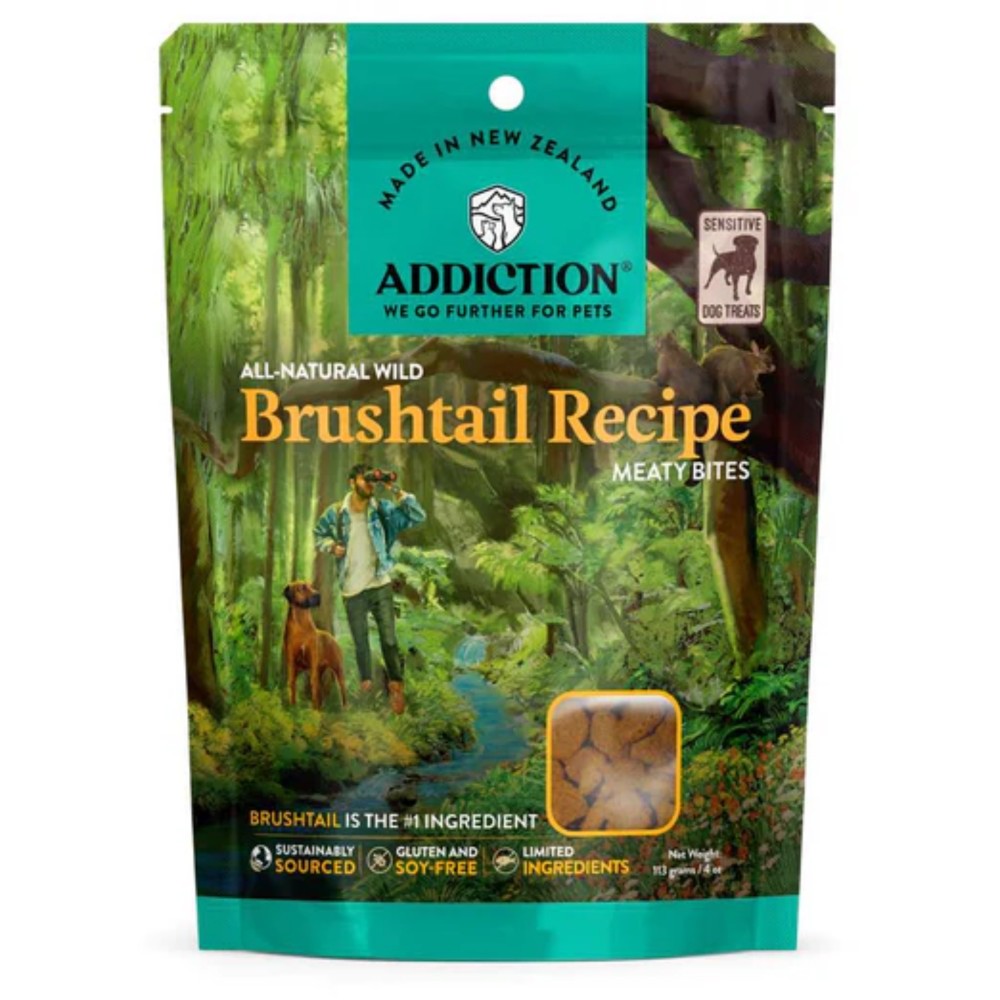 Addiction Meaty Bites Brushtail - New Zealand Brushtail All Life Stages 113g