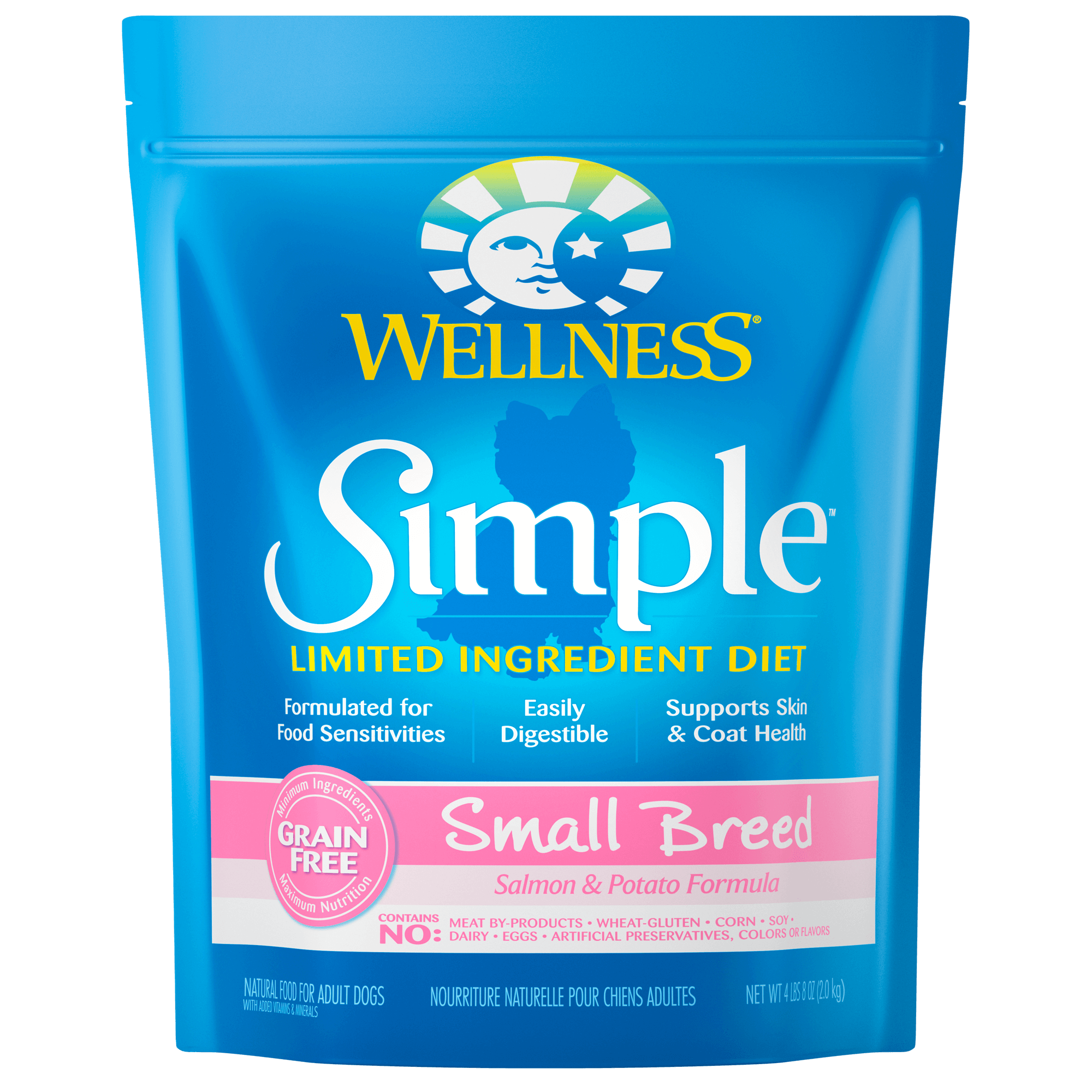 Wellness Dog 2.2kg (4lb) Simple Small Breed Salmon & Potato Formula Dry Dog Food