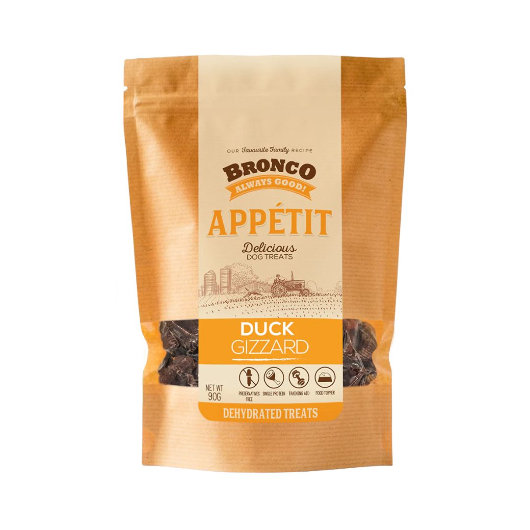 Bronco 90g Duck Gizzard Appetit Dog Treats