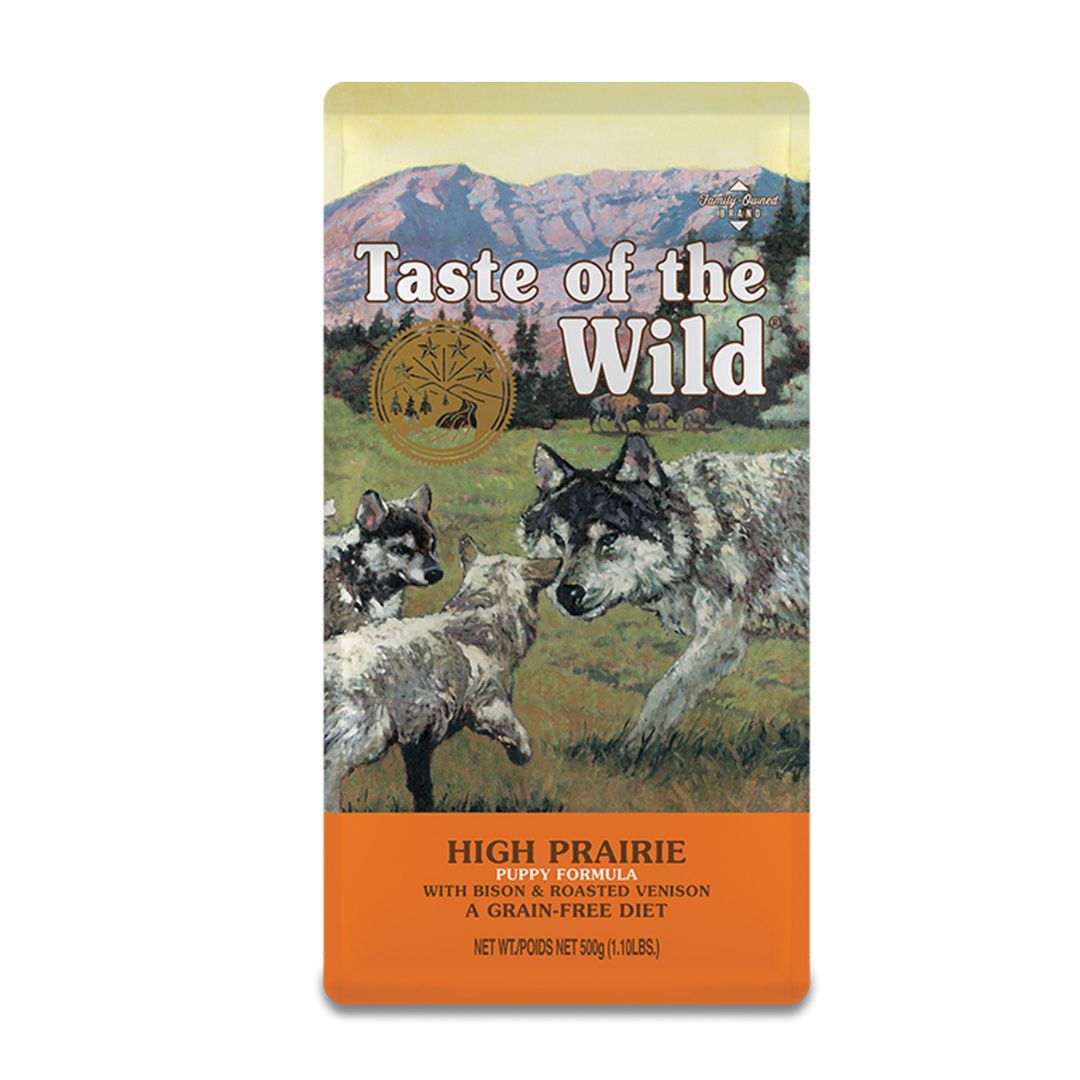 Taste Of The Wild Dog 500g High Prairie Recipe With Roasted Bison & Roasted Venison Puppy Dry Dog Food