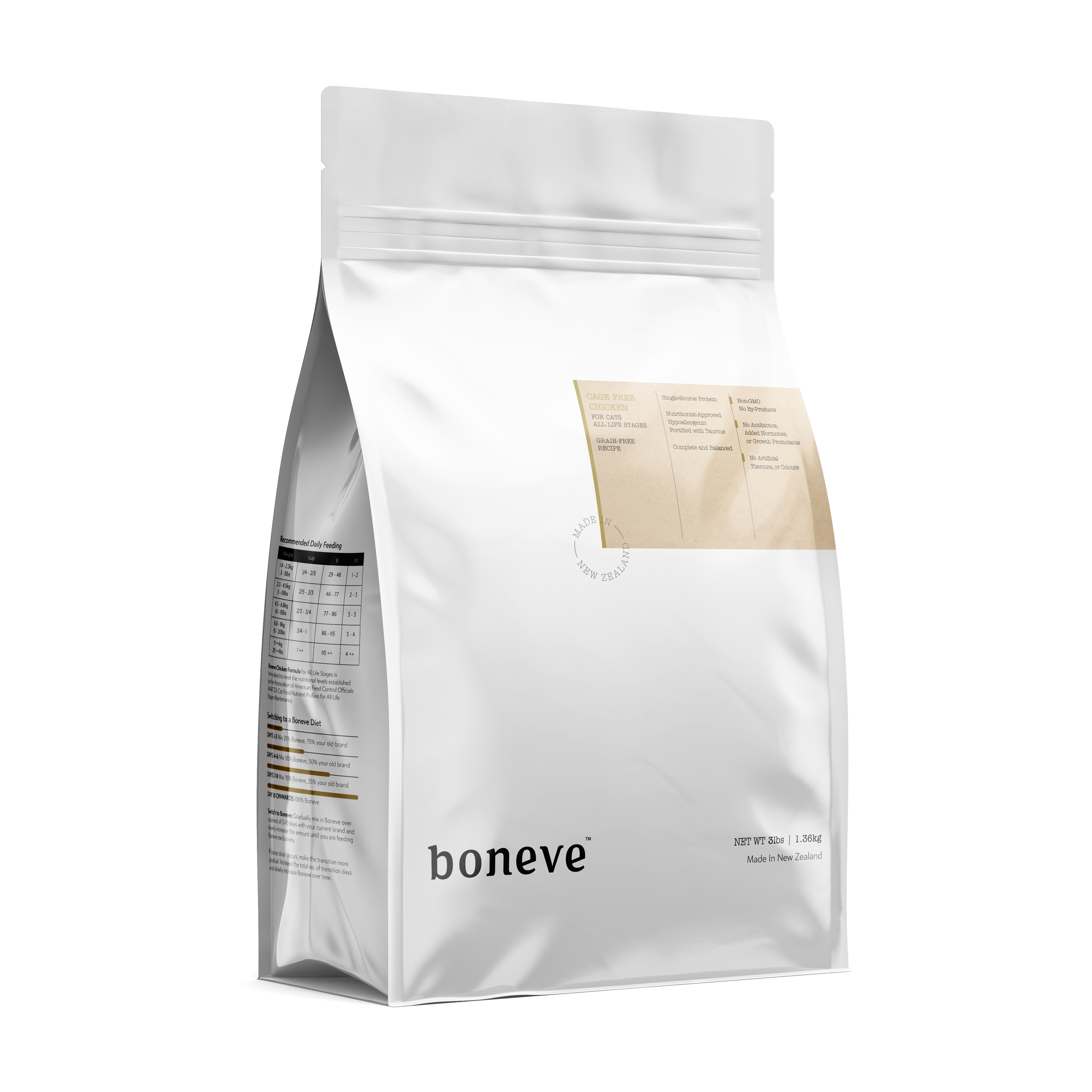 Boneve Earthmade Cat 3lbs (1.36kg) Cage Free Chicken Grain Free Dry Cat Food