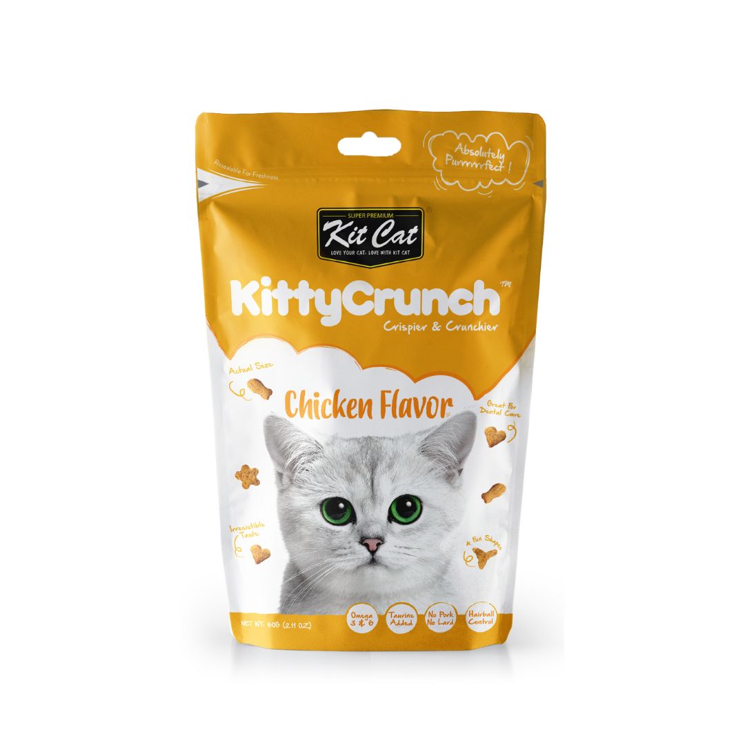 Kit Cat 60g Kitty Crunch Chicken Flavour Cat Treat