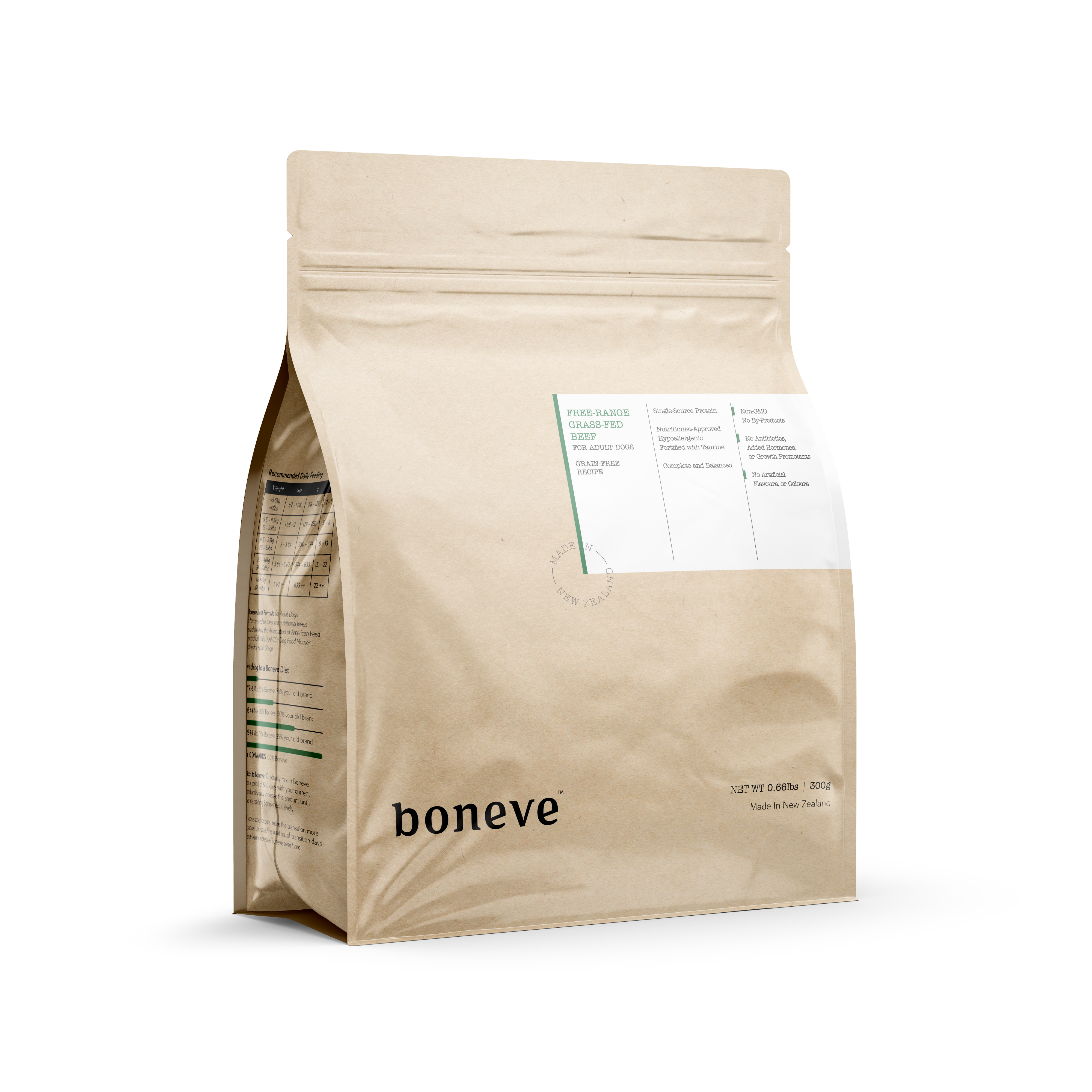 (exp: 13 Aug 2025) Boneve Earthmade Dog 0.66lbs (300g) Free Range Grass-fed Beef Grain Free Dry Dog Food