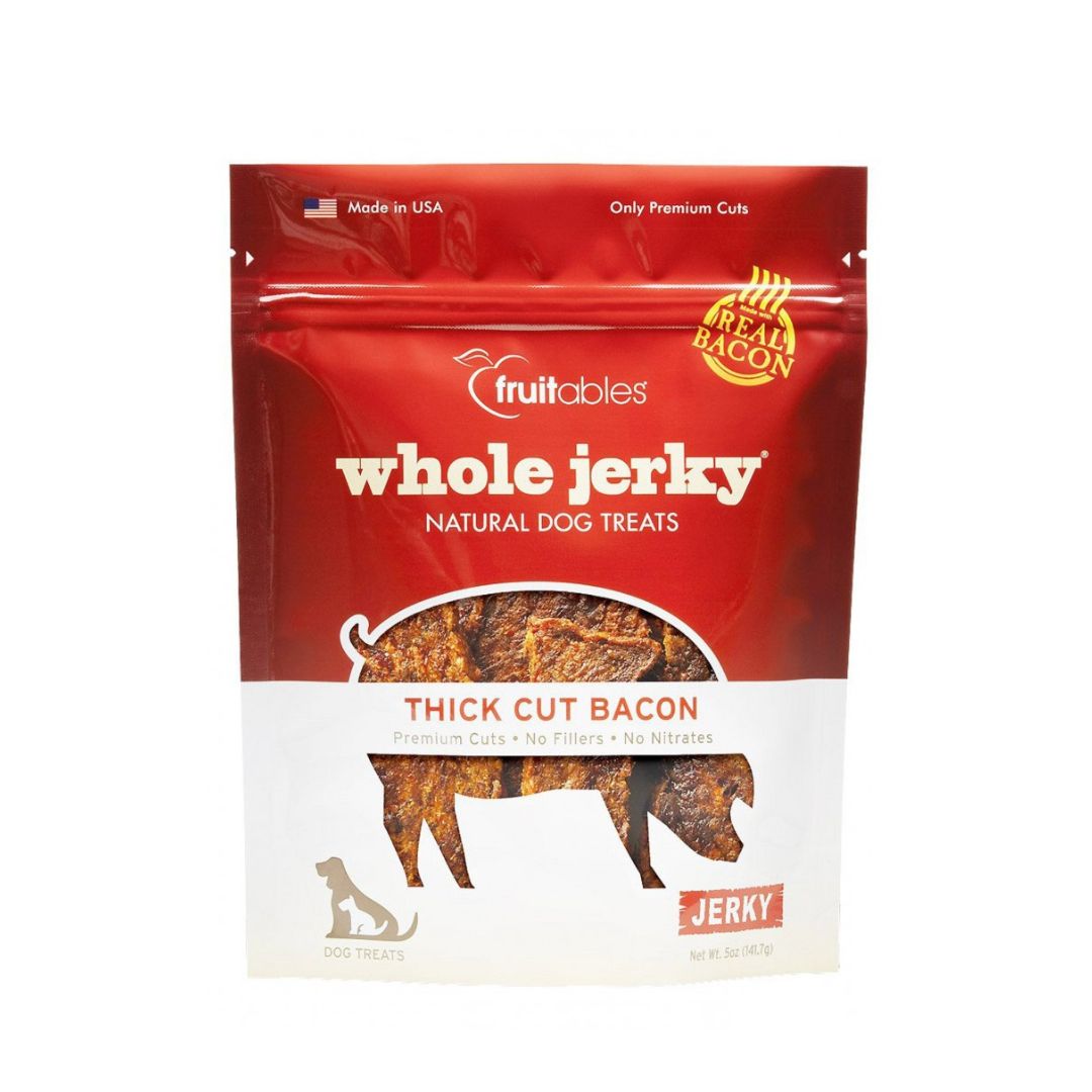 Fruitables Whole Jerky Dog Treats In Thick Cut Bacon Dog Treats 140g Singapore s Pet Store Perromart SG PerroMart SG