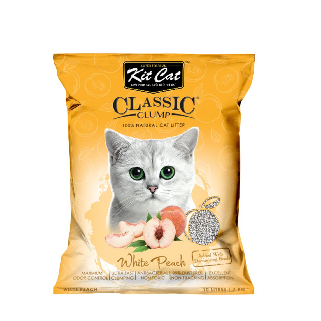 Kit Cat 10l Classic Clump White Peach Cat Litter