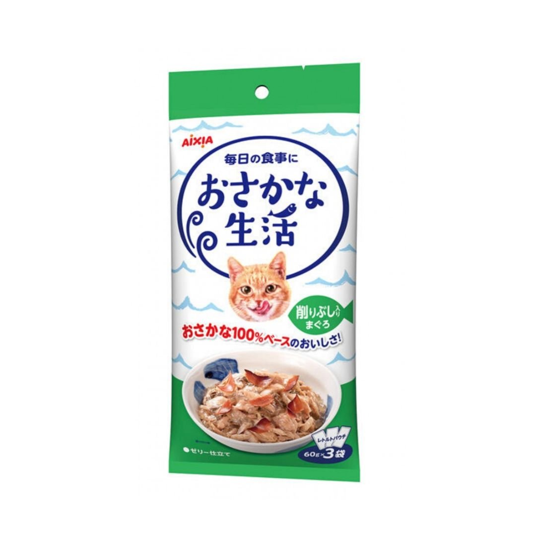 Aixia Fish Life 60g Tuna With Dried Skipjack Cat Treat