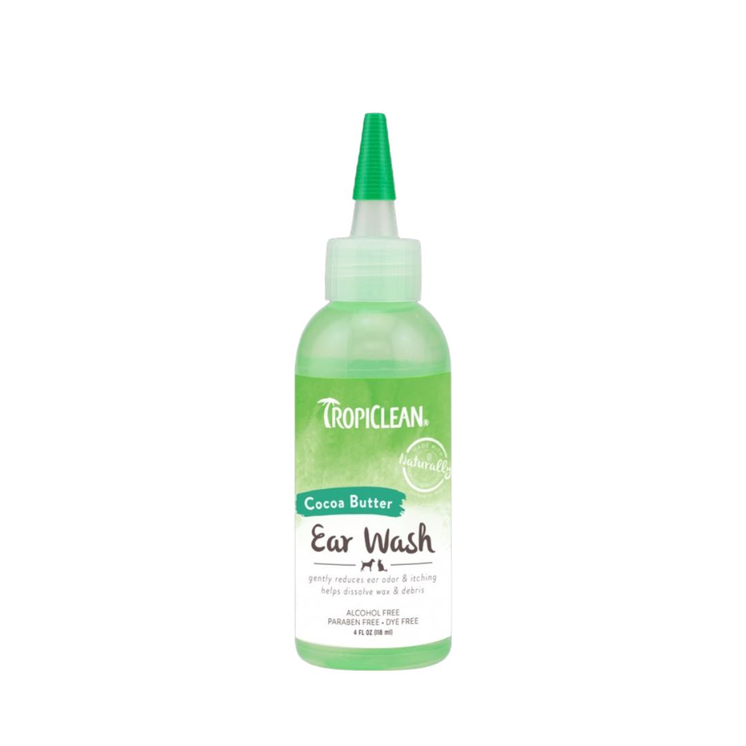 Tropiclean Alcohol Free Pet Ear Wash 118ml Cocoa Butter