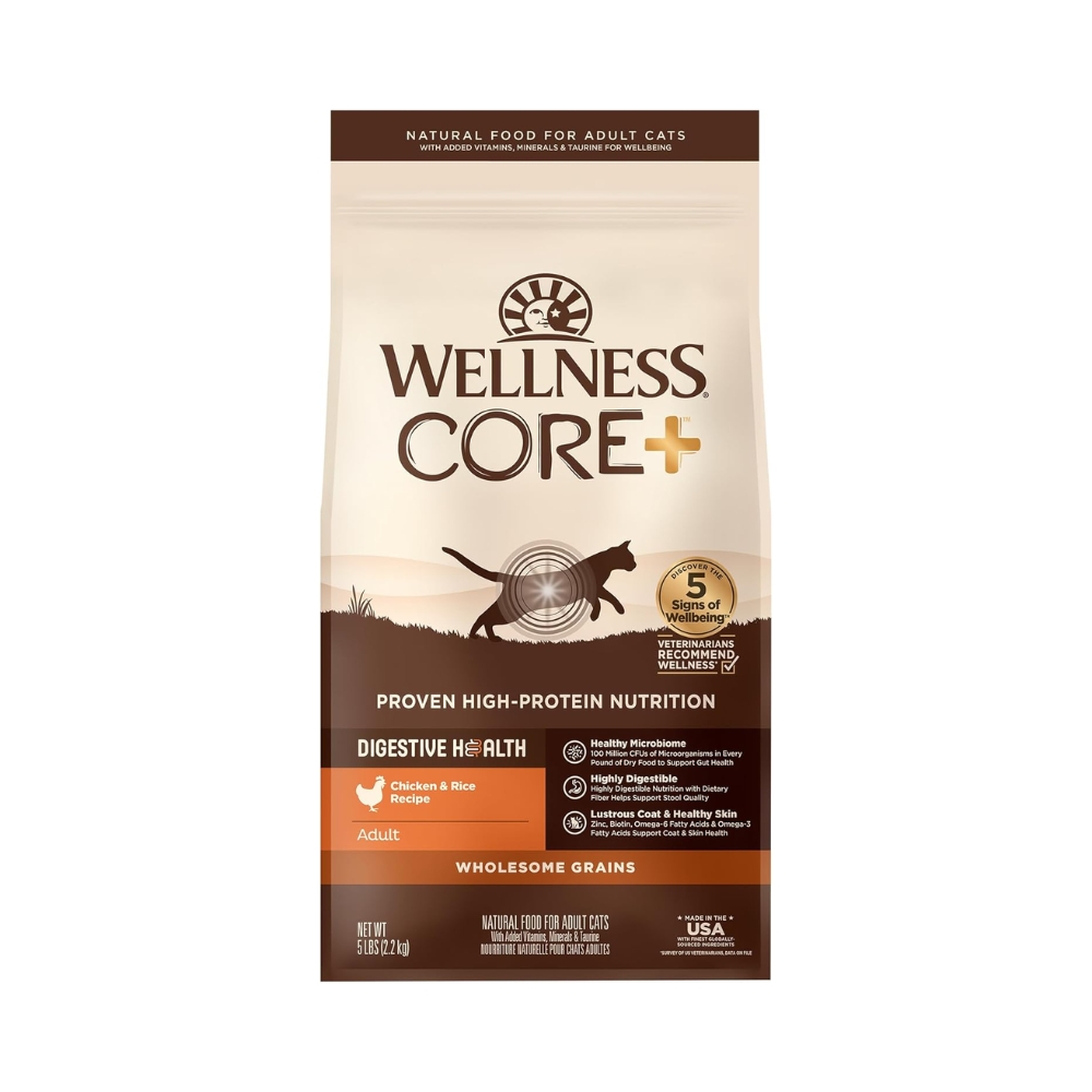 Wellness Core Cat 2.3kg (5lb) Digestive Health With Wholesome Grains Chicken Dry Cat Food