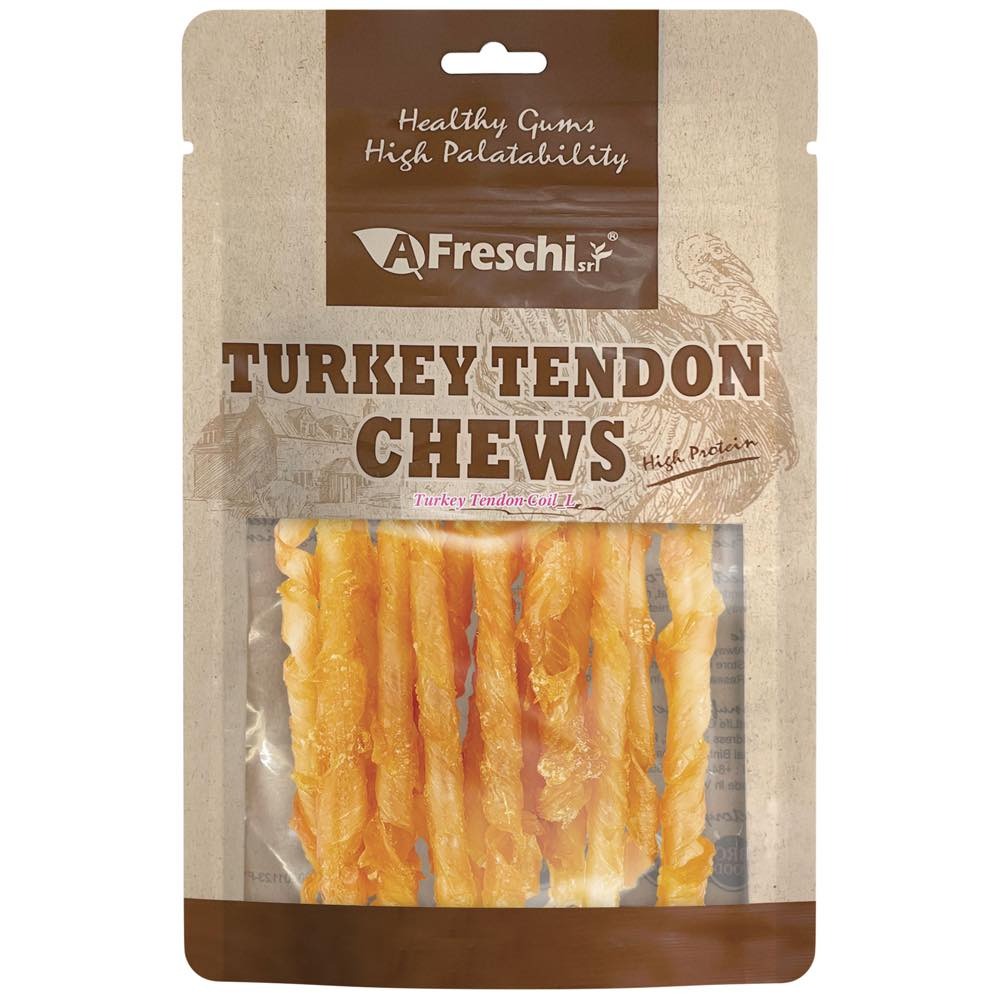 Afreschi Dog 80g Turkey Tendon Coil (l) Dog Treats