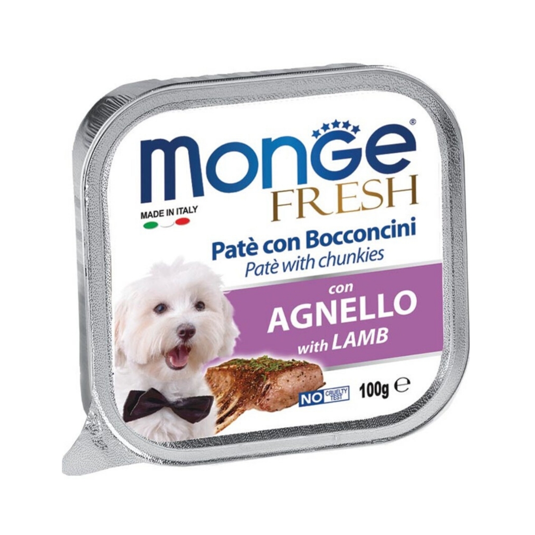 Monge Dog Fresh Pate 100g Lamb Wet Dog Food