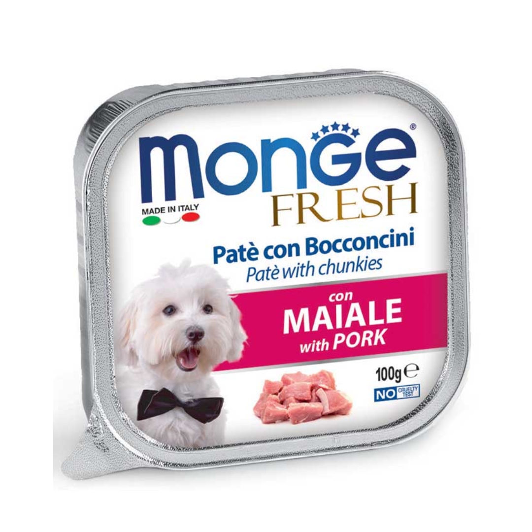 Monge Dog Fresh Pate 100g Pork Wet Dog Food