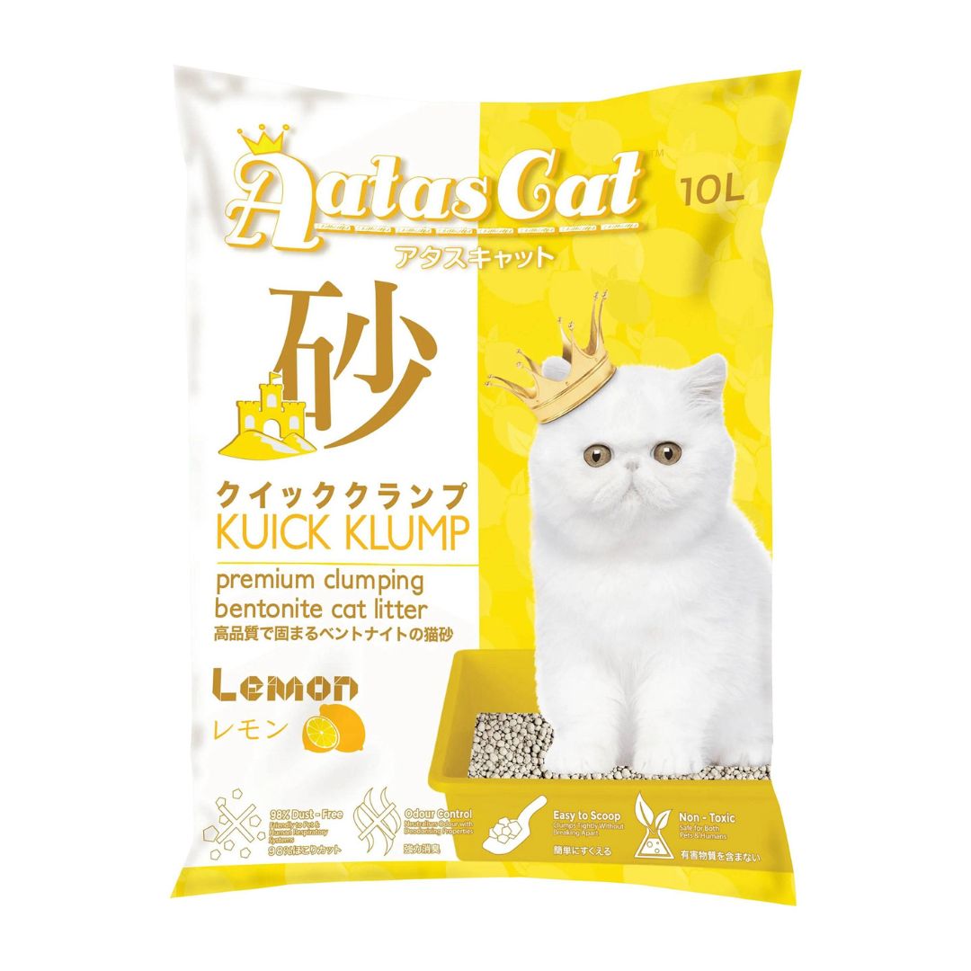 Aatas Cat Kuick Klump Bentonite Cat Litter Lemon 10l