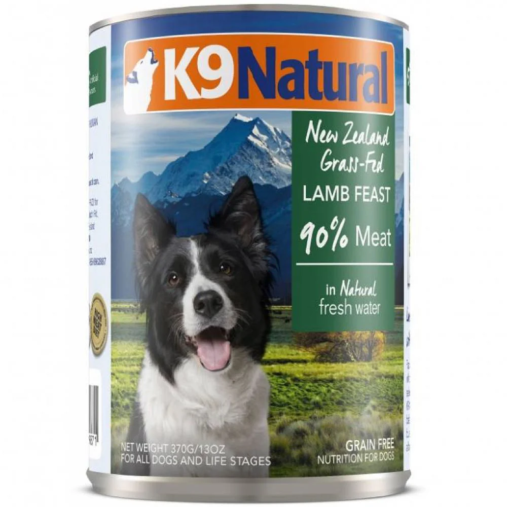K9 Natural Dog 370g Lamb Feast Canned Wet Dog Food