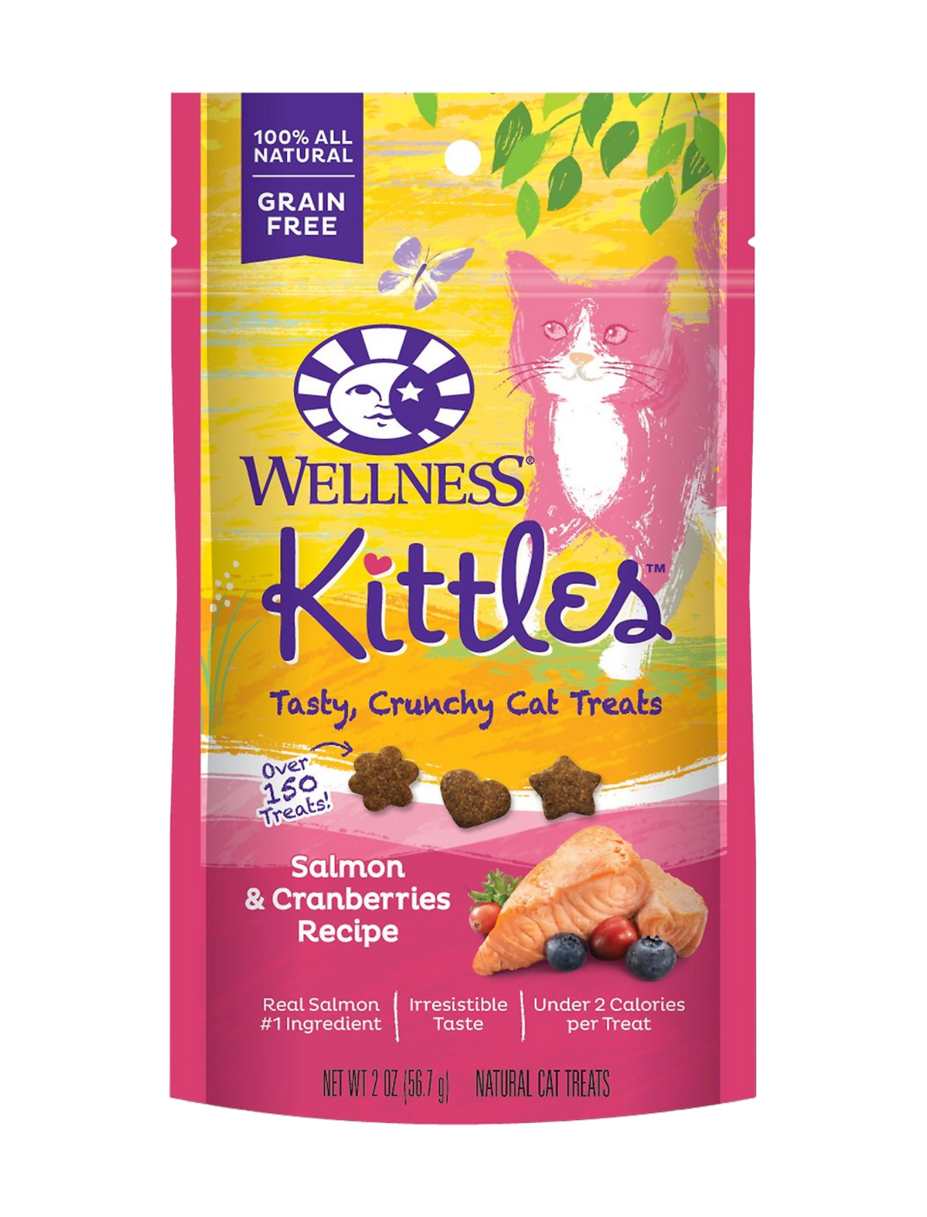 Wellness Kittles Salmon & Cranberries Recipe Cat Treats 57g