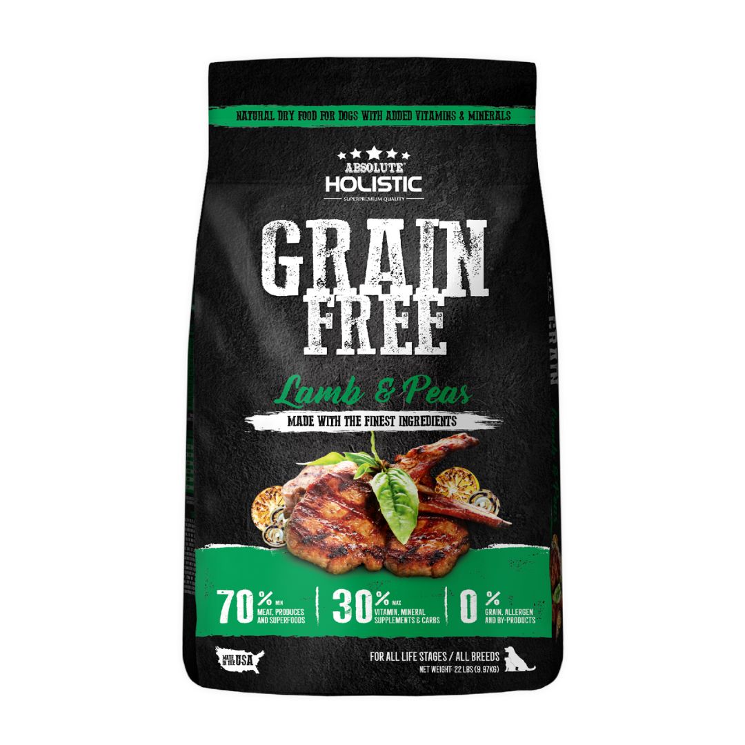 Absolute Holistic Dog 9.97kg Grain Free Lamb & Peas Dry Dog Food