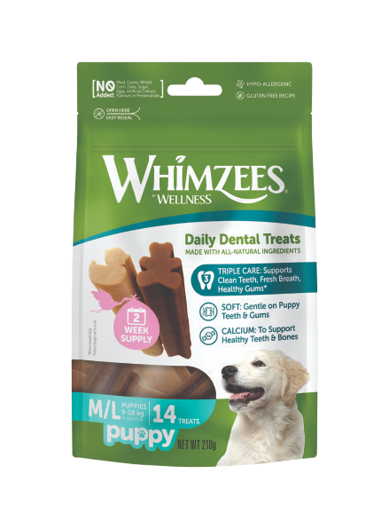 Whimzees Dog 210g (m/l) Dental Chews For Puppies