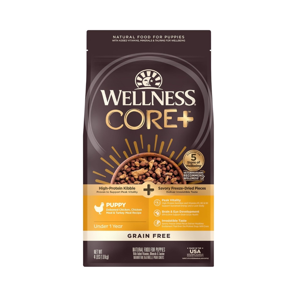 Wellness Core+ (formerly Rawrev) Dog 1.8kg (4lb) Puppy With Freeze Dried Turkey Grain Free Dry Dog Food