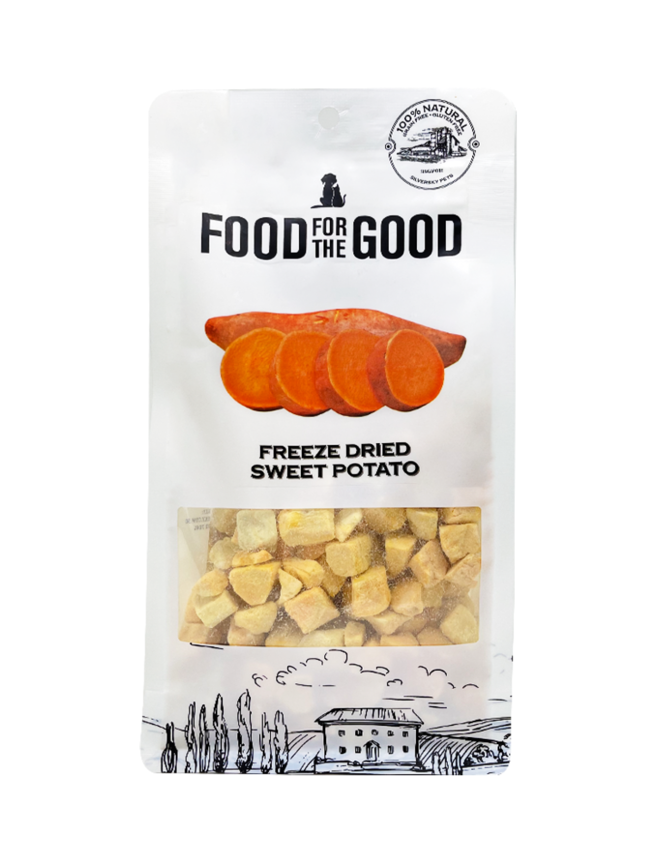 Food For The Good Freeze Dried Orange Sweet Potato Dog & Cat Treats 100g