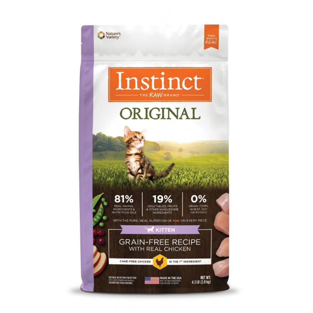 Instinct Cat Original 4.5lb Kitten Grain Free Recipe With Real Chicken Dry Cat Food