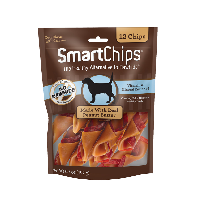 Smartbones Dog 12pcs Smartchips Peanut Butter Dog Treat