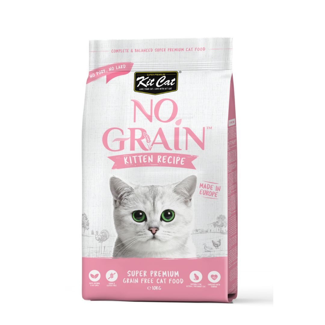 Kit Cat 10kg No Grain Kitten Dry Cat Food