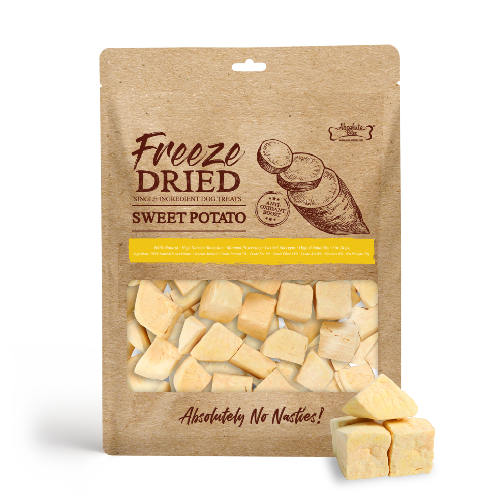(exp: May 2026) Absolute Bites Dog Freeze Dried 70g Sweet Potato Dog Treat