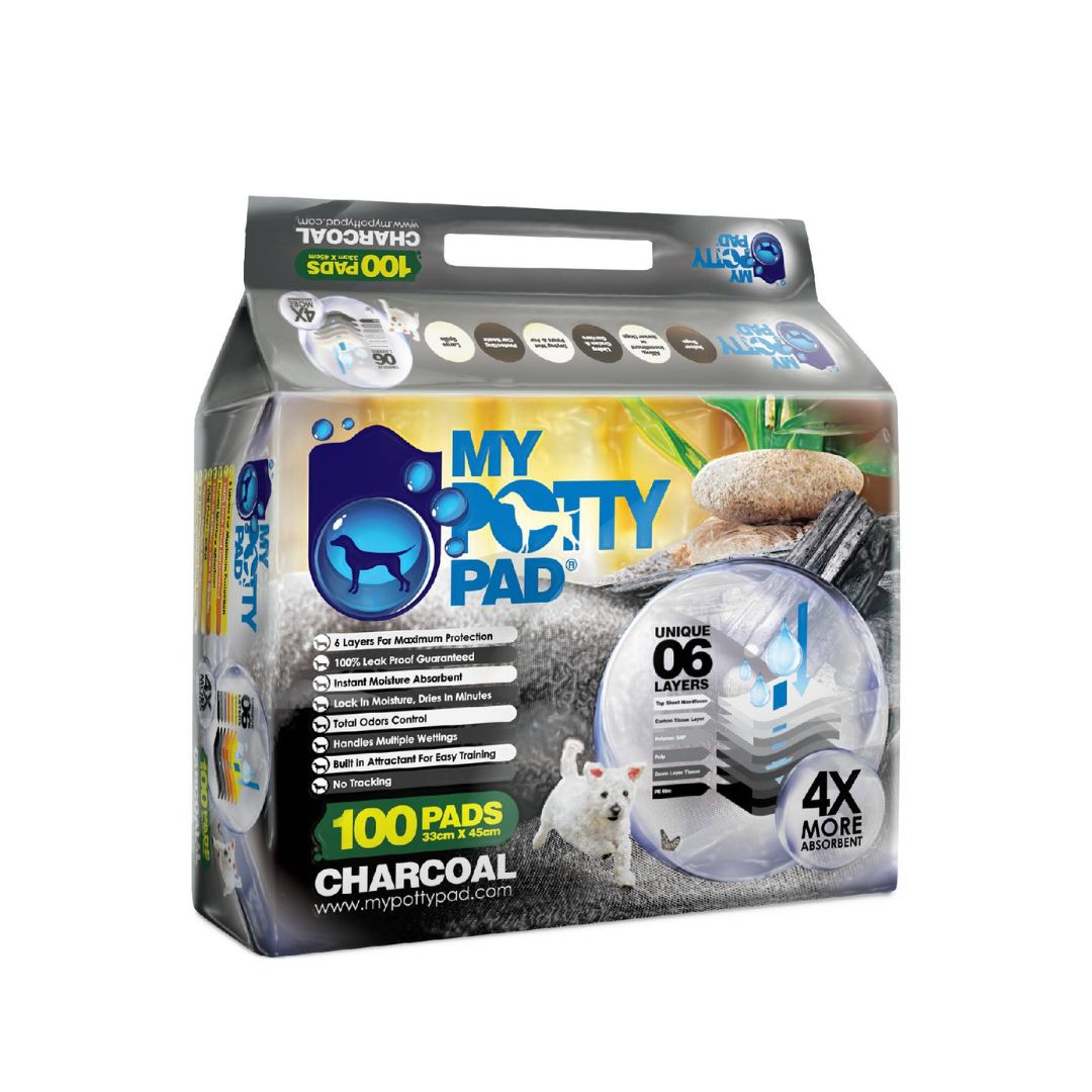 My Potty Pad Dog Pee Pad Charcoal Small 100 Pieces