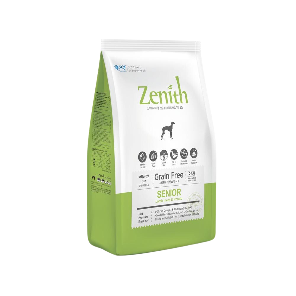 Zenith Dog 3kg Soft Kibble Light & Senior Dry Dog Food