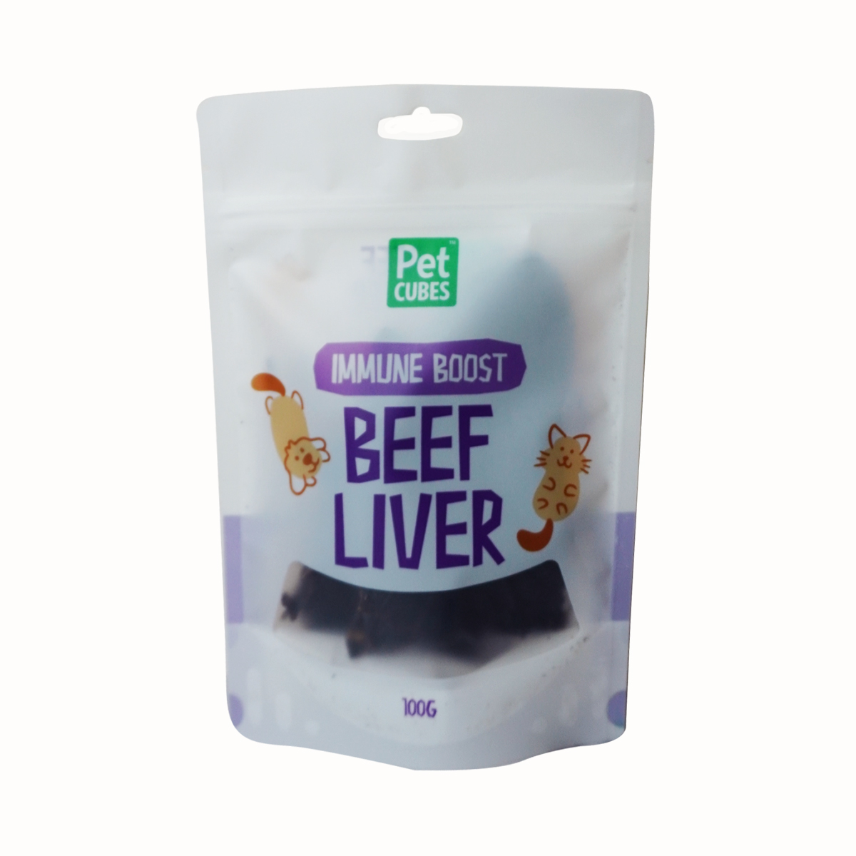 Pet Cubes 100g Beef L:iver Natural Dry Treats For Dogs / Cats