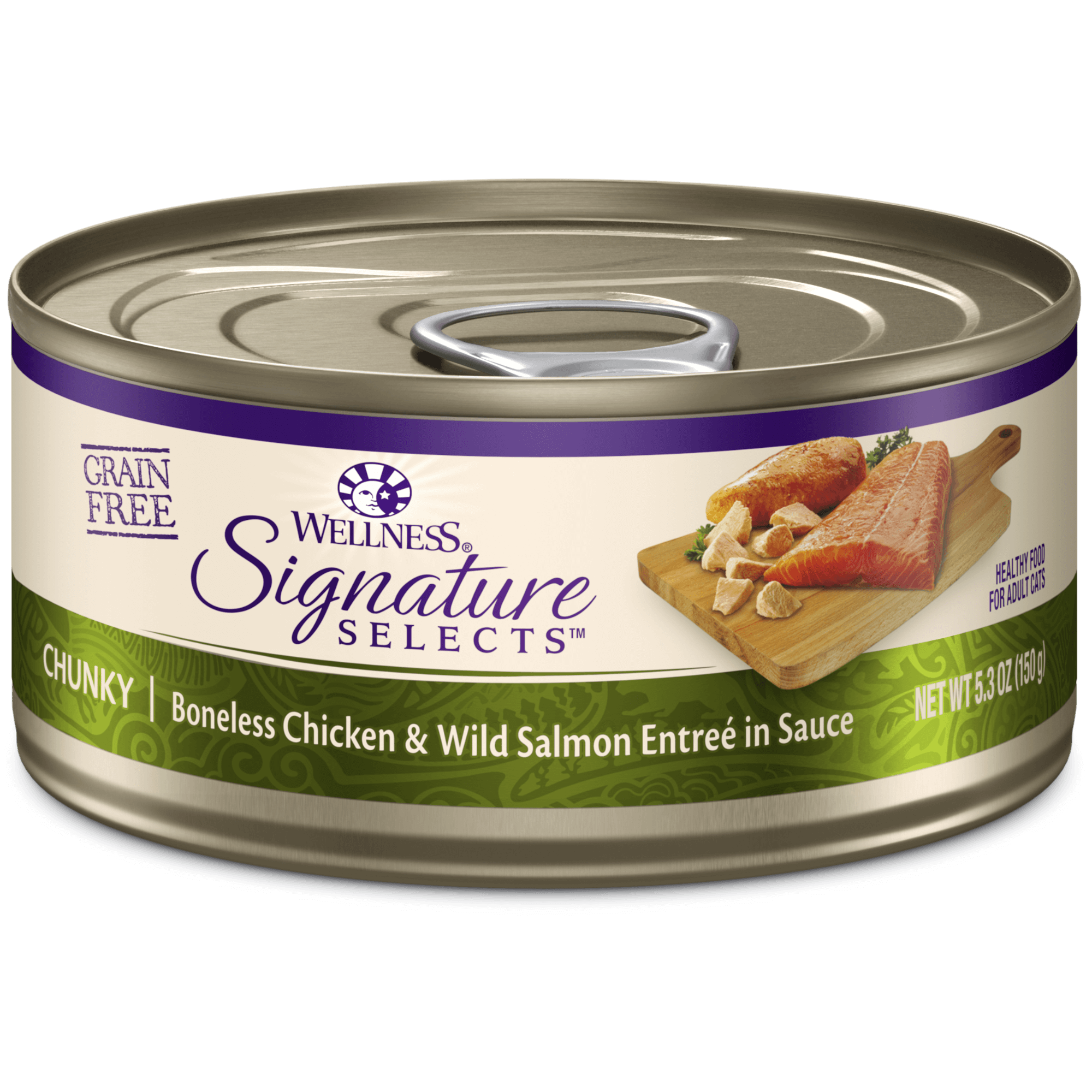 Wellness Core Cat 150g Signature Selects Chunky White Meat Chicken & Wild Salmon Entree In Sauce Wet Cat Food