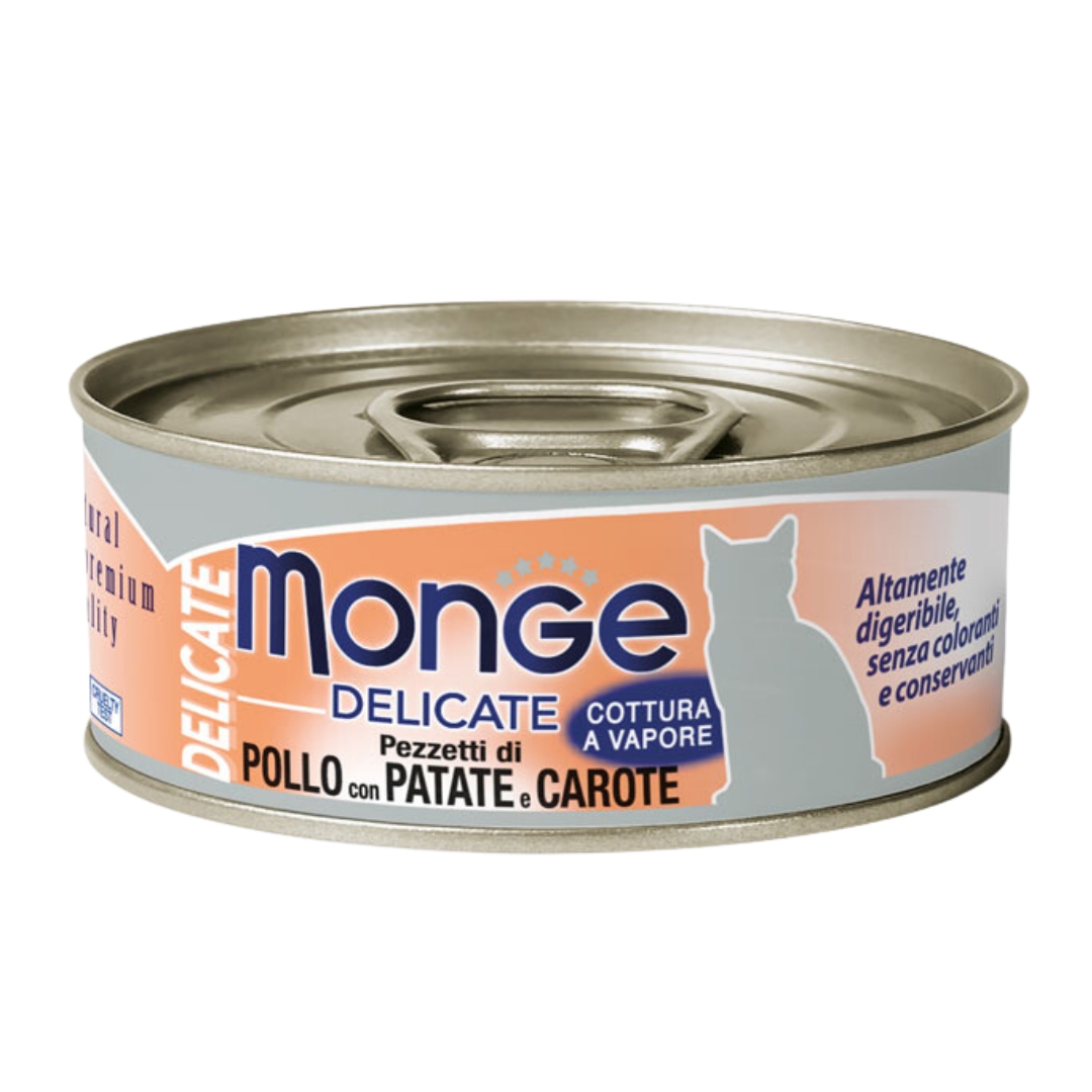 Monge Delicate Chicken With Potato Carrot Cat Food 80g