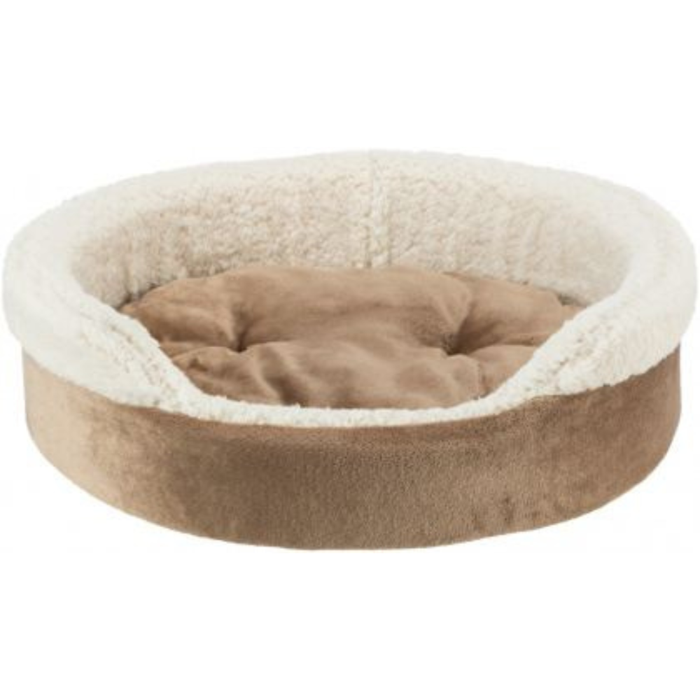 Trixie Beige And Brown Oval Cosma Bed For Dogs 55 × 45 Cm