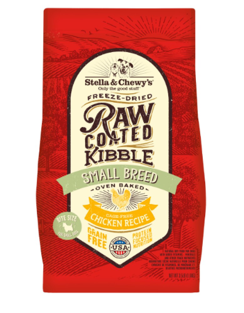 Stella & Chewy's Dog 1.6kg (3.5lbs) Freeze Dried Raw Coated Kibble (small Breed Chicken) Dry Dog Food