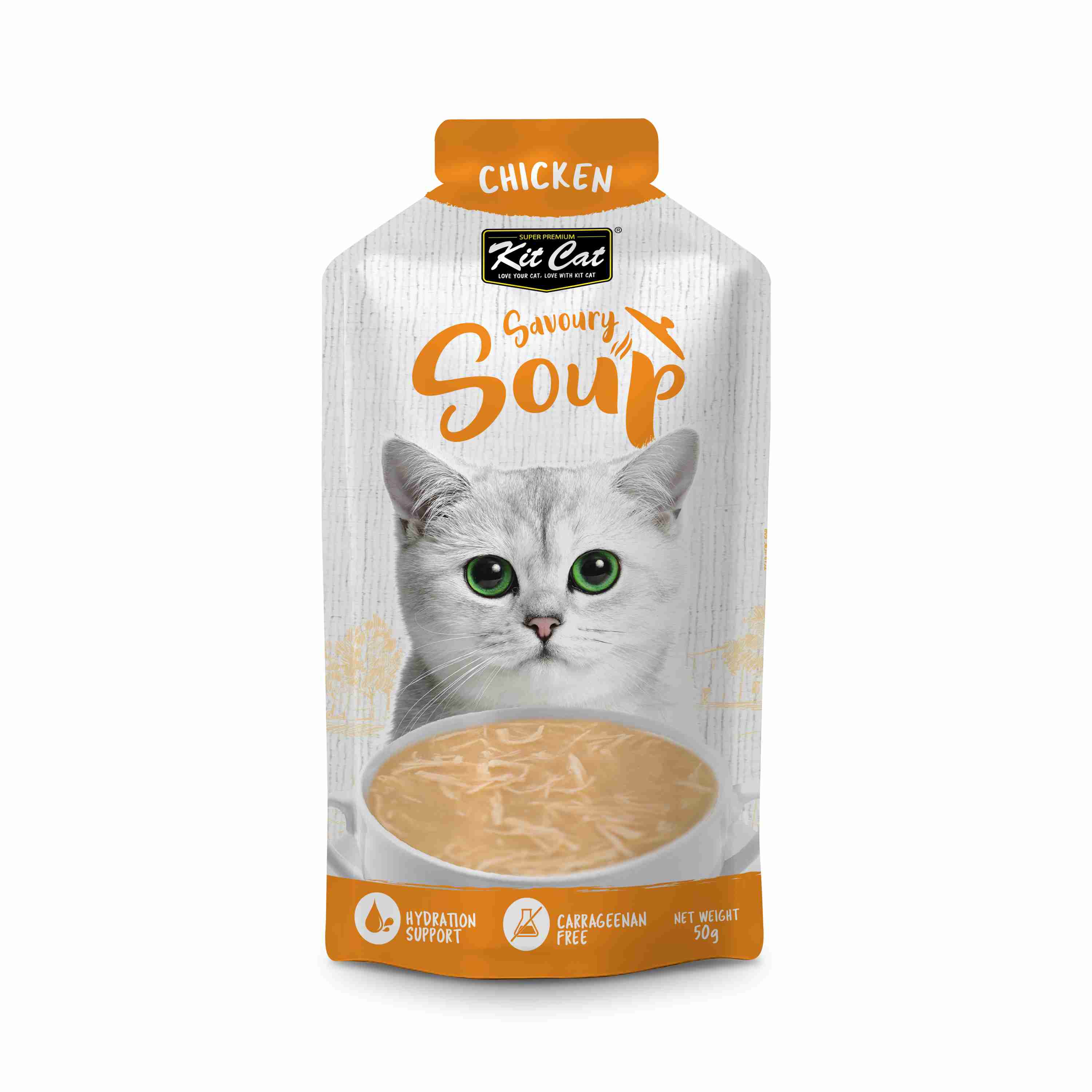 Kit Cat 50g*6 Savoury Soup Chicken Wet Food Pouches For Cats