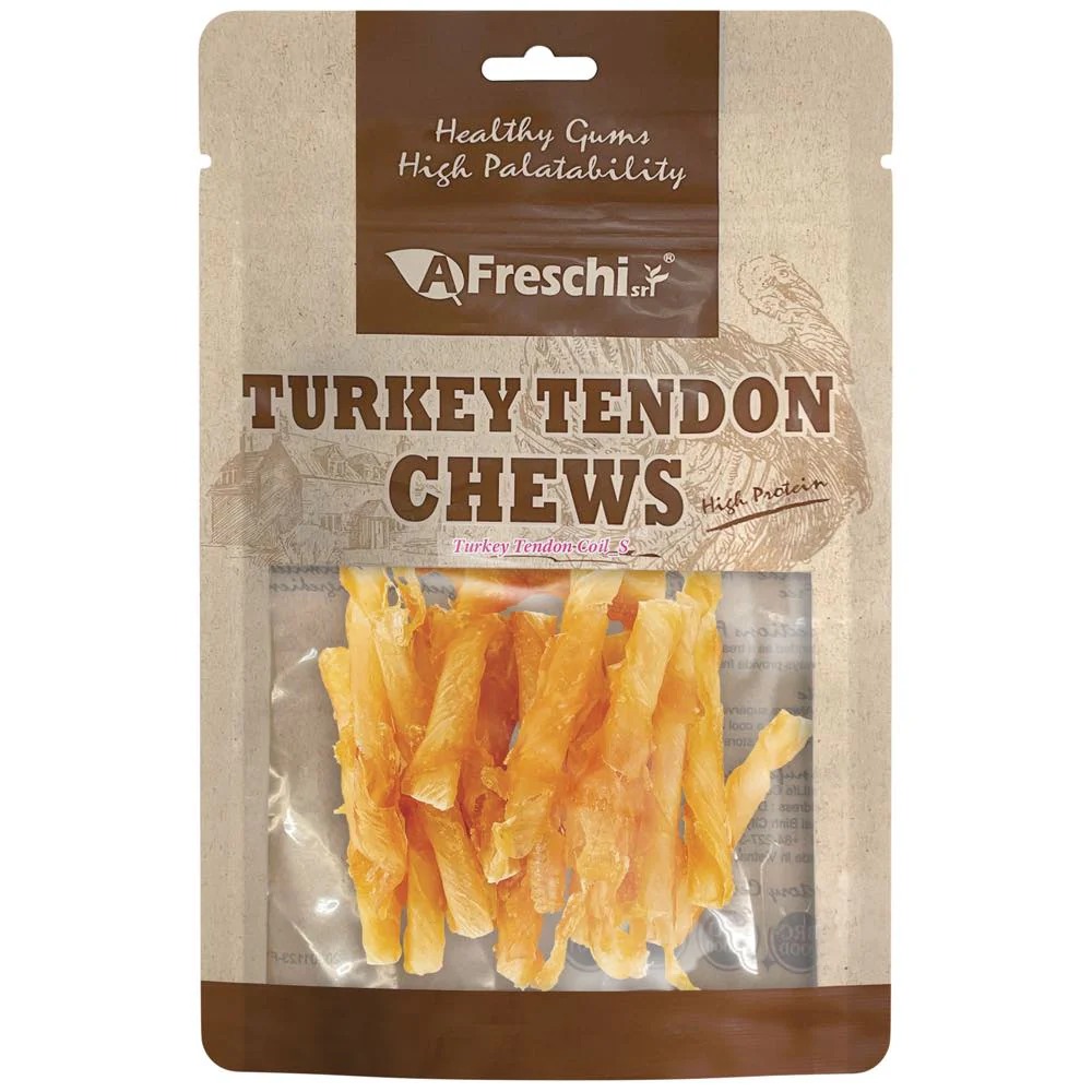 Afreschi Dog 80g Turkey Tendon Coil (s) Dog Treats