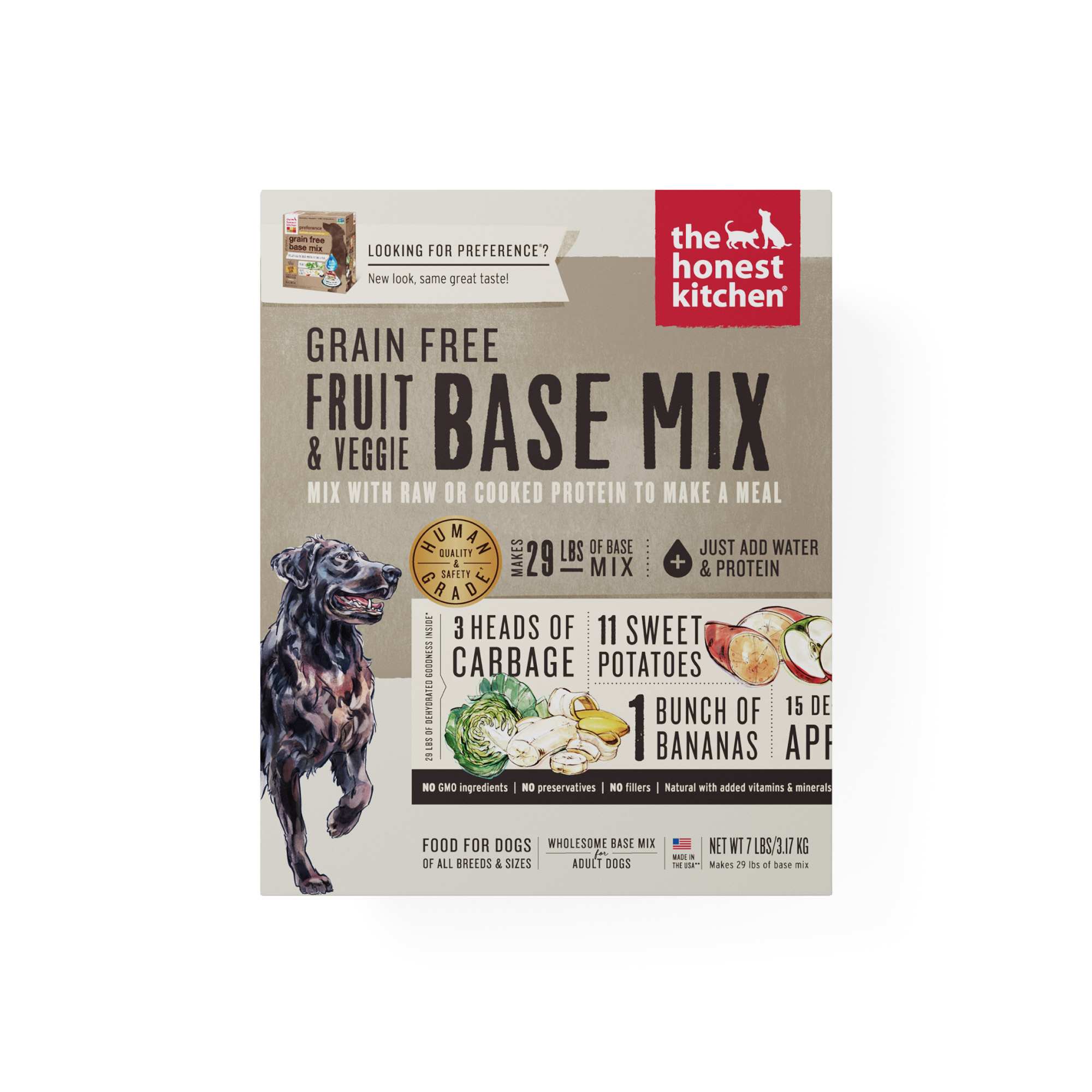 The Honest Kitchen Dog 7lbs Dehydrated Fruit & Veggie Grain Free Dry Dog Food