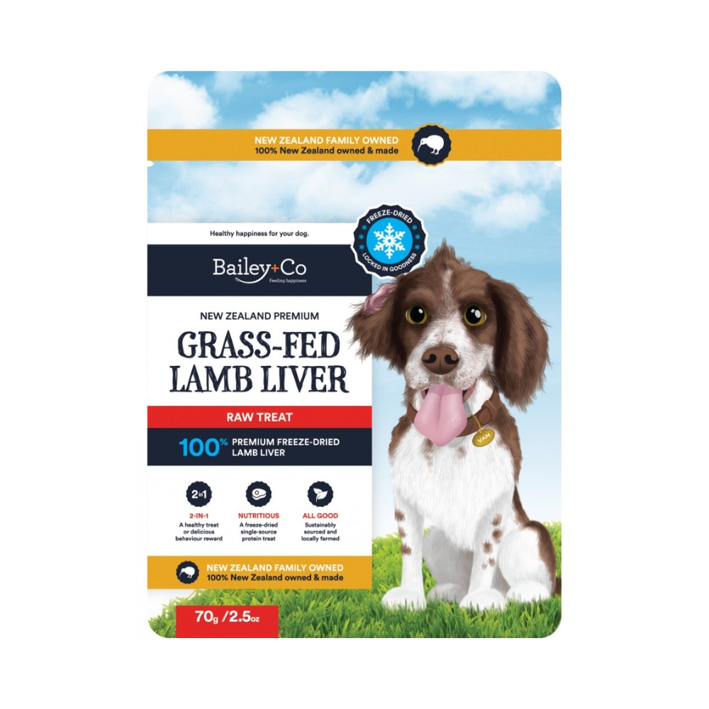 Bailey+co Dog 70g Freeze Dried Lamb Liver Dog Treats