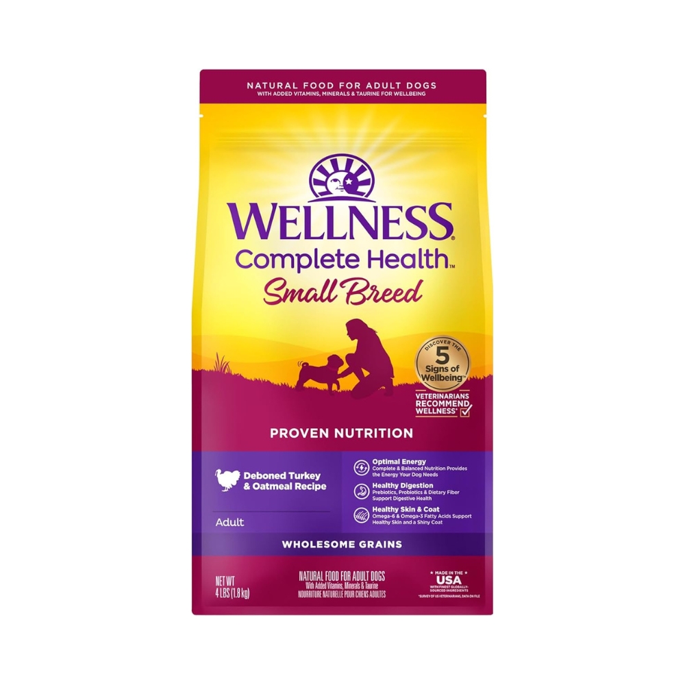 Wellness Dog 1.8kg (4lb) Complete Health Small Breed Turkey & Oatmeal Dry Dog Food