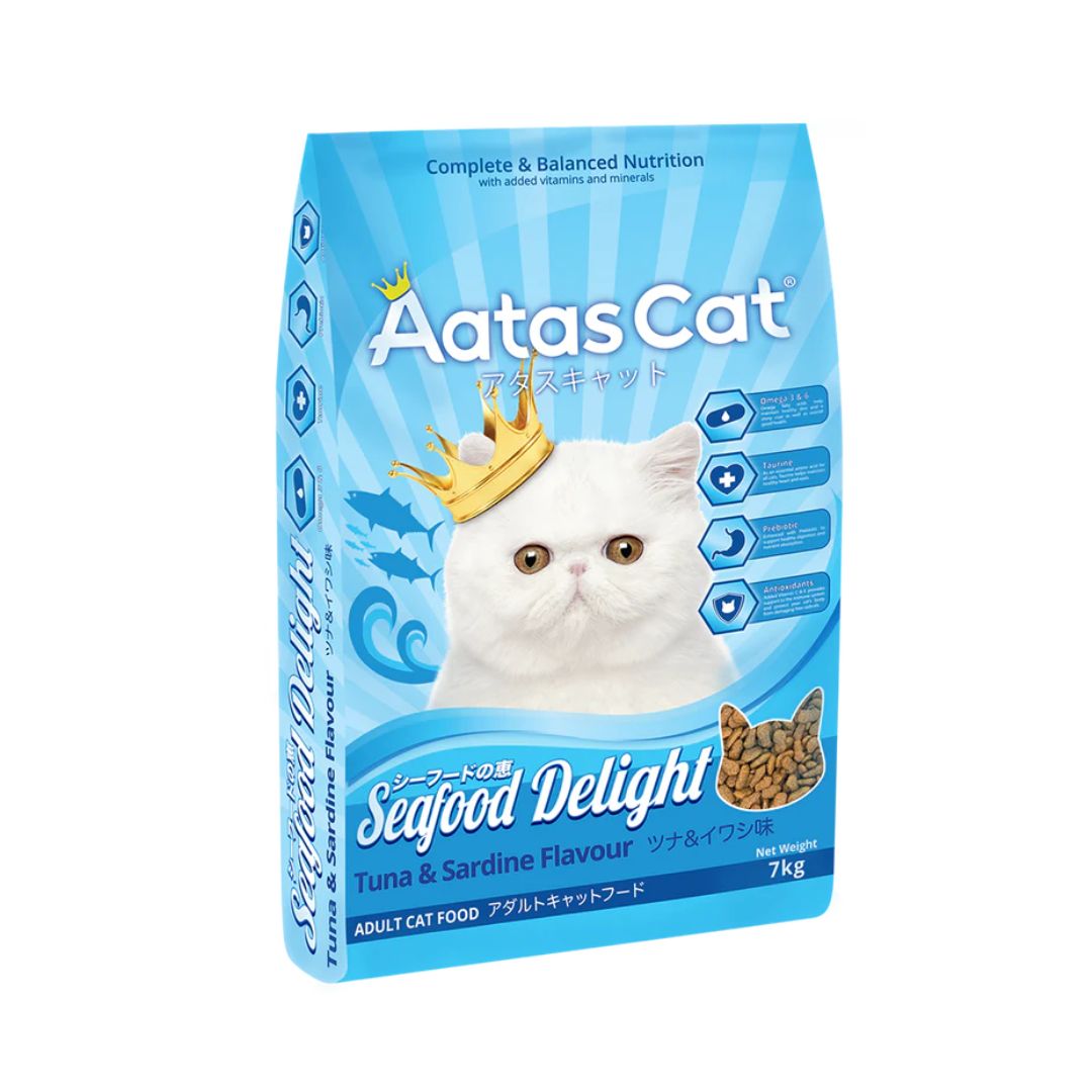 Aatas Cat 7kg Seafood Delight Tuna Sardine Cat Dry Food