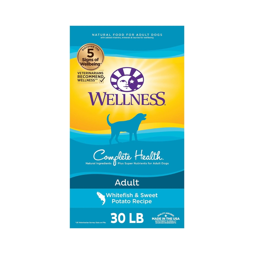 Wellness Dog 13.6kg (30lb) Complete Health Whitefish & Sweet Potato Dry Dog Food
