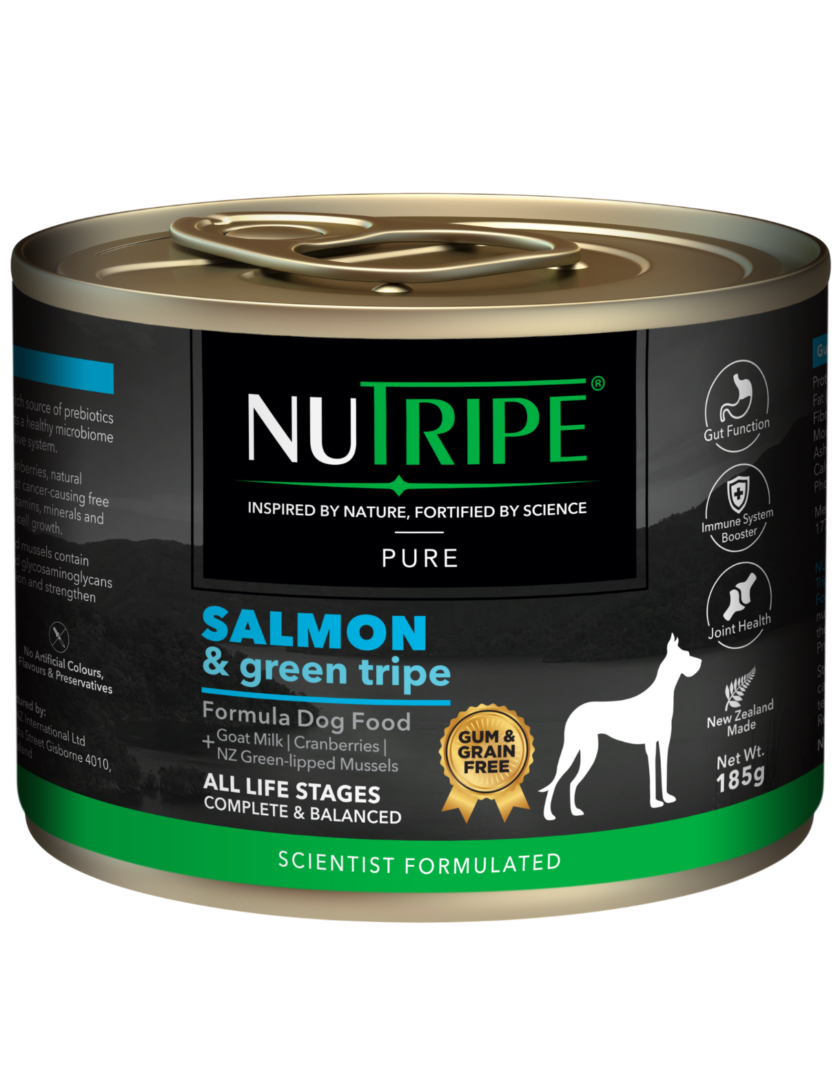 Nutripe Dog 185g Gum Grain Free Pure Salmon Green Tripe Dog Canned Food Singapore s Pet Store Perromart SG PerroMart SG