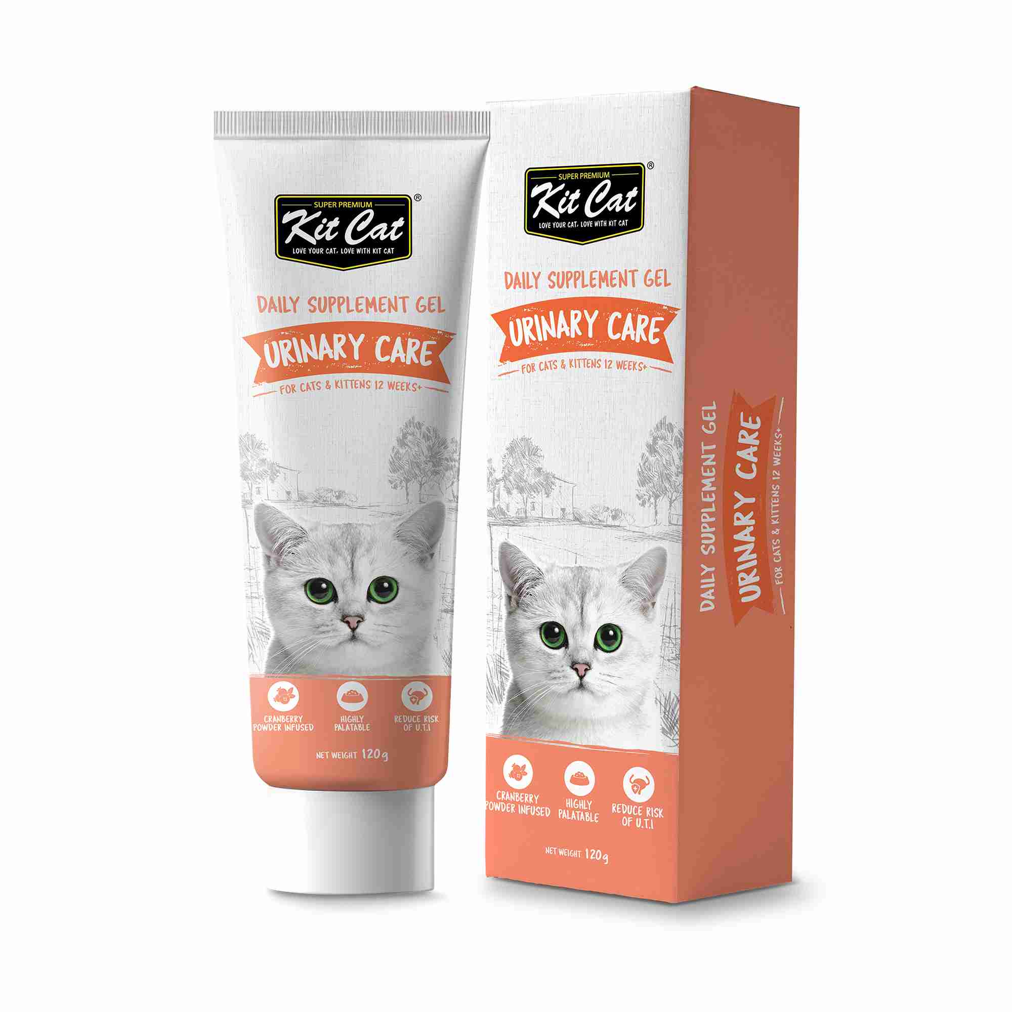 Kit Cat 120g Daily Nutritional Supplement Gel Urinary Care For Cats & Kittens