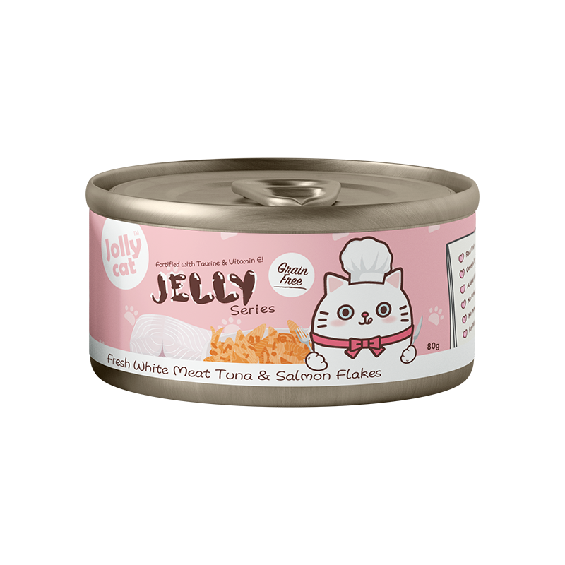 Jollycat Cat 80g Premium White Meat Tuna & Salmon In Jelly Wet Cat Food