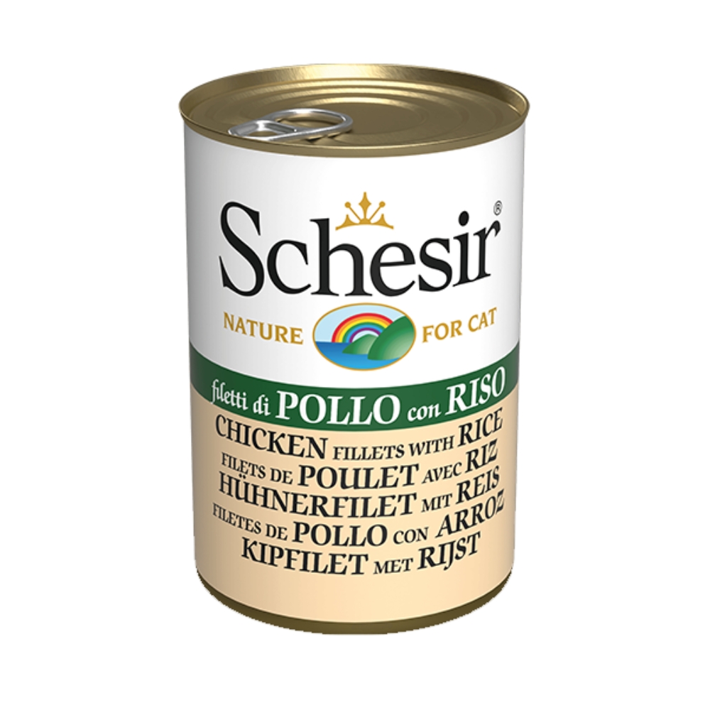 Schesir Cat 140g Chicken Fillet With Rice Jelly Wet Cat Food